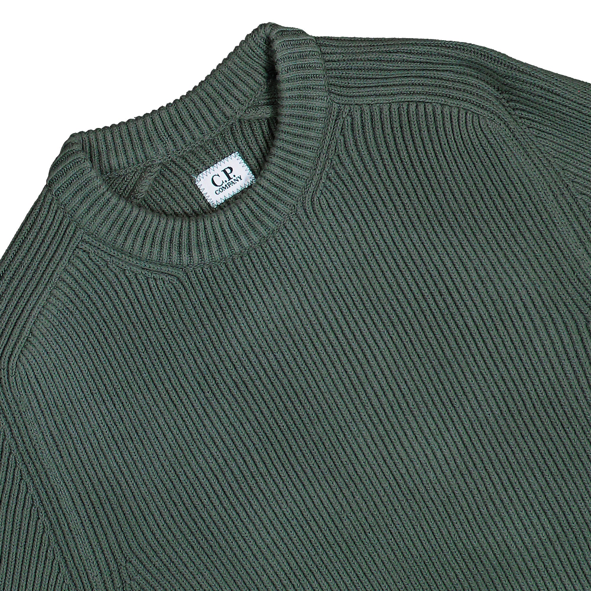 C.P. Company Full Rib Crewneck Lens Sweater Gunmetal Sweatshirts 19CMKN015A-006608A 921 Detailfoto | Overkill