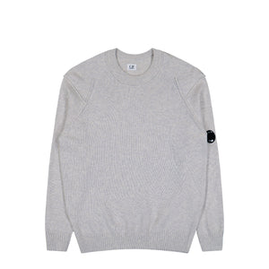 C.P. Company Lambswool GRS Crewneck Lens Sweater Off White Melange Sweatshirt 19CMKN707A-110149A M13 | Overkill