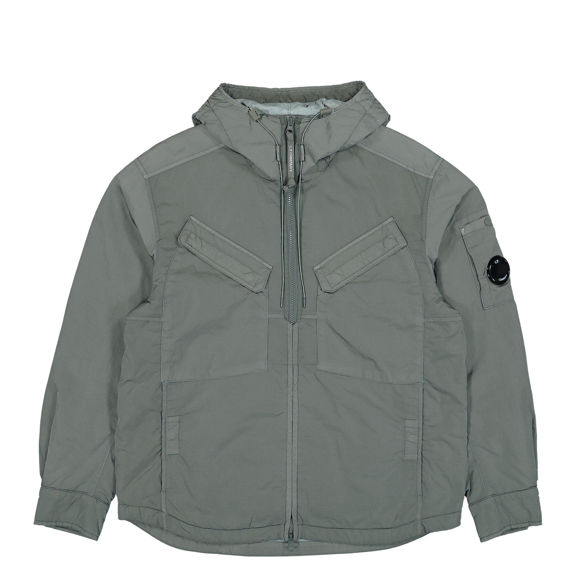 C.P. Company Chrome-R Padded Lens Overshirt Gunmetal Jacket 19CMOS084A-005904G 921 | Overkill