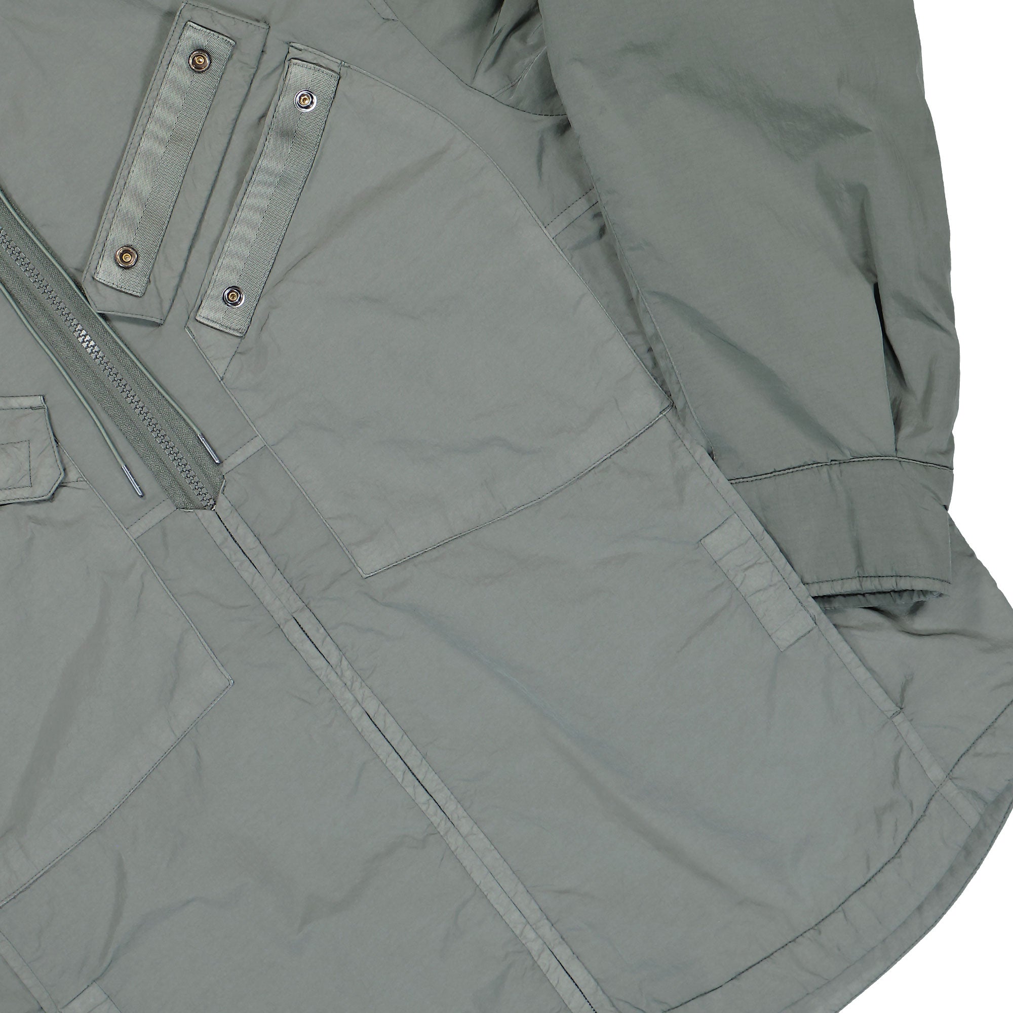 C.P. Company Chrome-R Padded Lens Overshirt Gunmetal Jacket 19CMOS084A-005904G 921 Detail View 1 | Overkill
