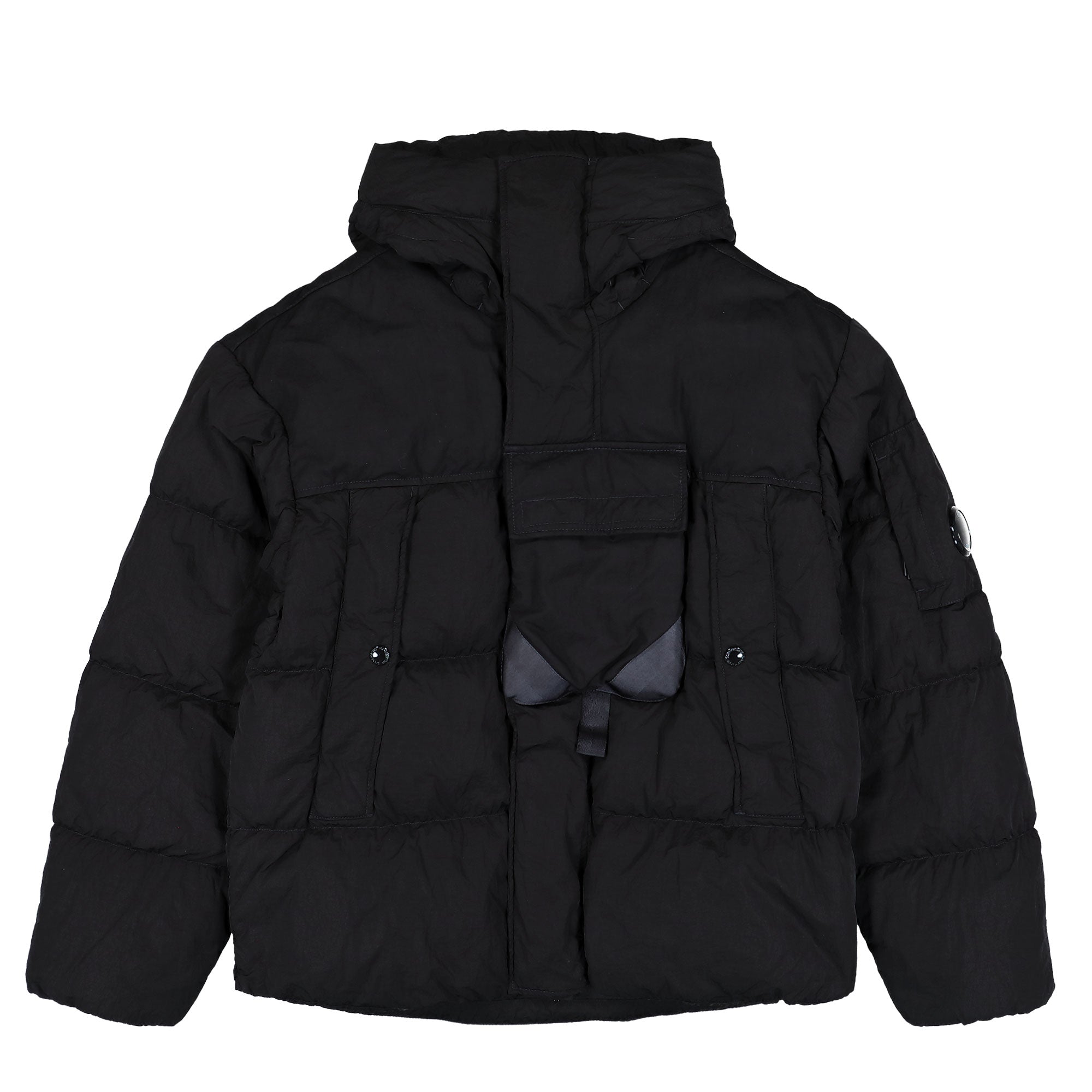 C.P. Company Eco-Chrome E Mixed Down Jacket Black Down Jacket 19CMOW013A-006369M 999 | Overkill