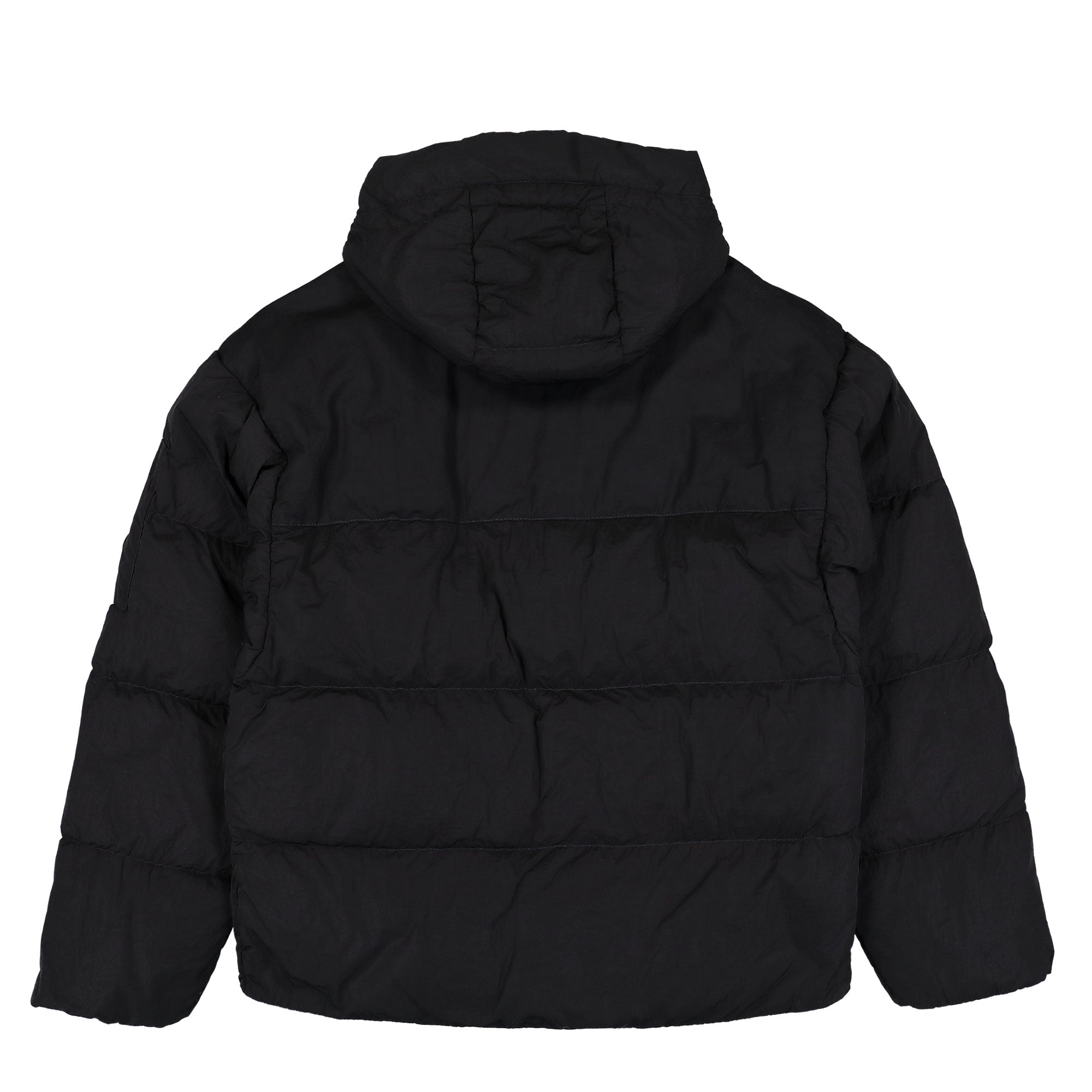 C.P. Company Eco-Chrome E Mixed Down Jacket Black Down Jacket 19CMOW013A-006369M 999 Close-up | Overkill