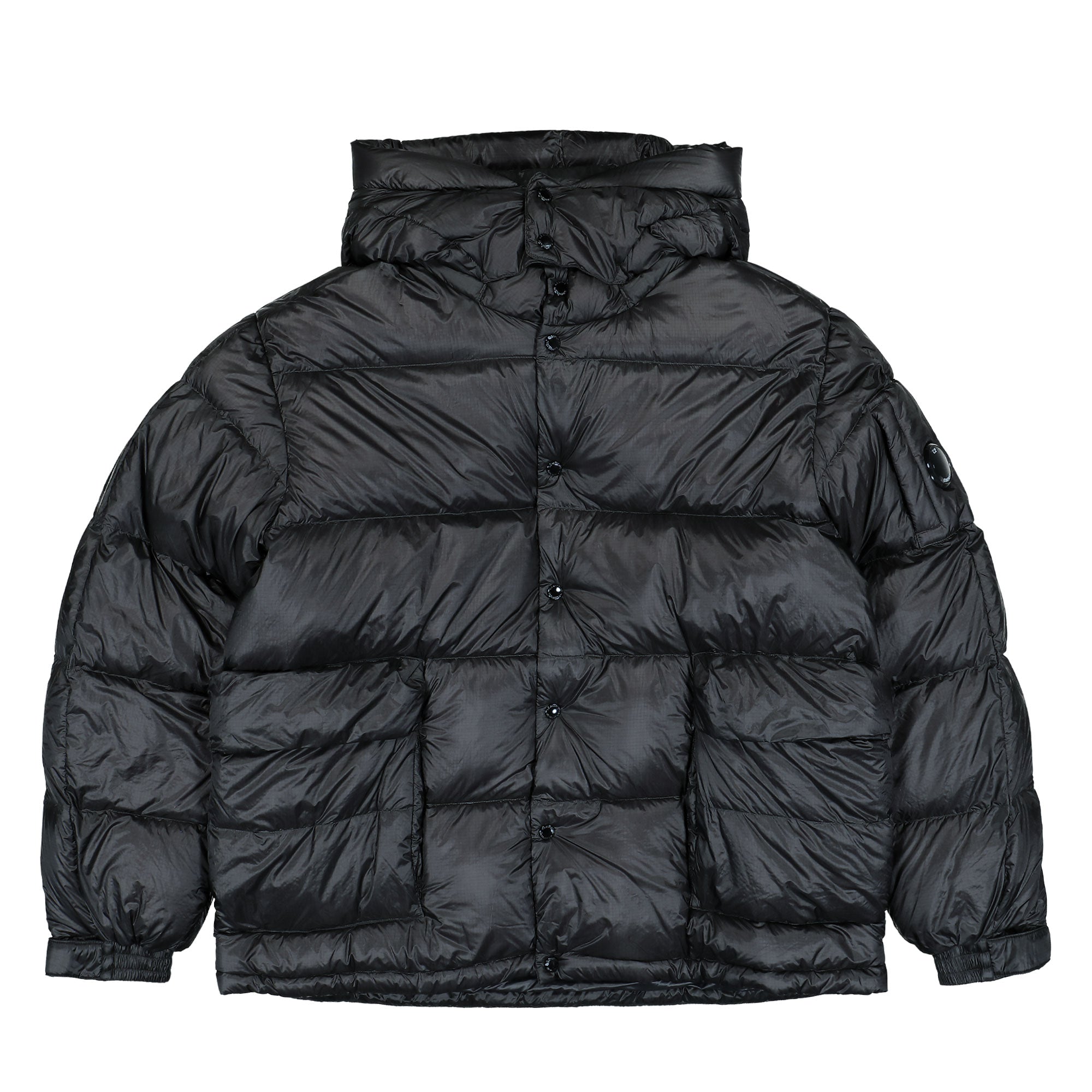 C.P. Company DD Shell Hooded Medium Down Jacket Black Down Jacket 19CMOW191A-110416A 999 | Overkill
