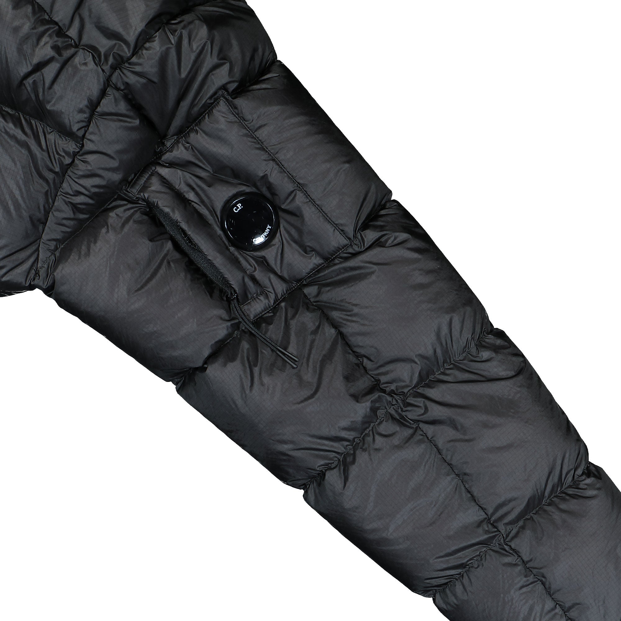 C.P. Company DD Shell Hooded Medium Down Jacket Black Down Jacket 19CMOW191A-110416A 999 Detail View 2 | Overkill