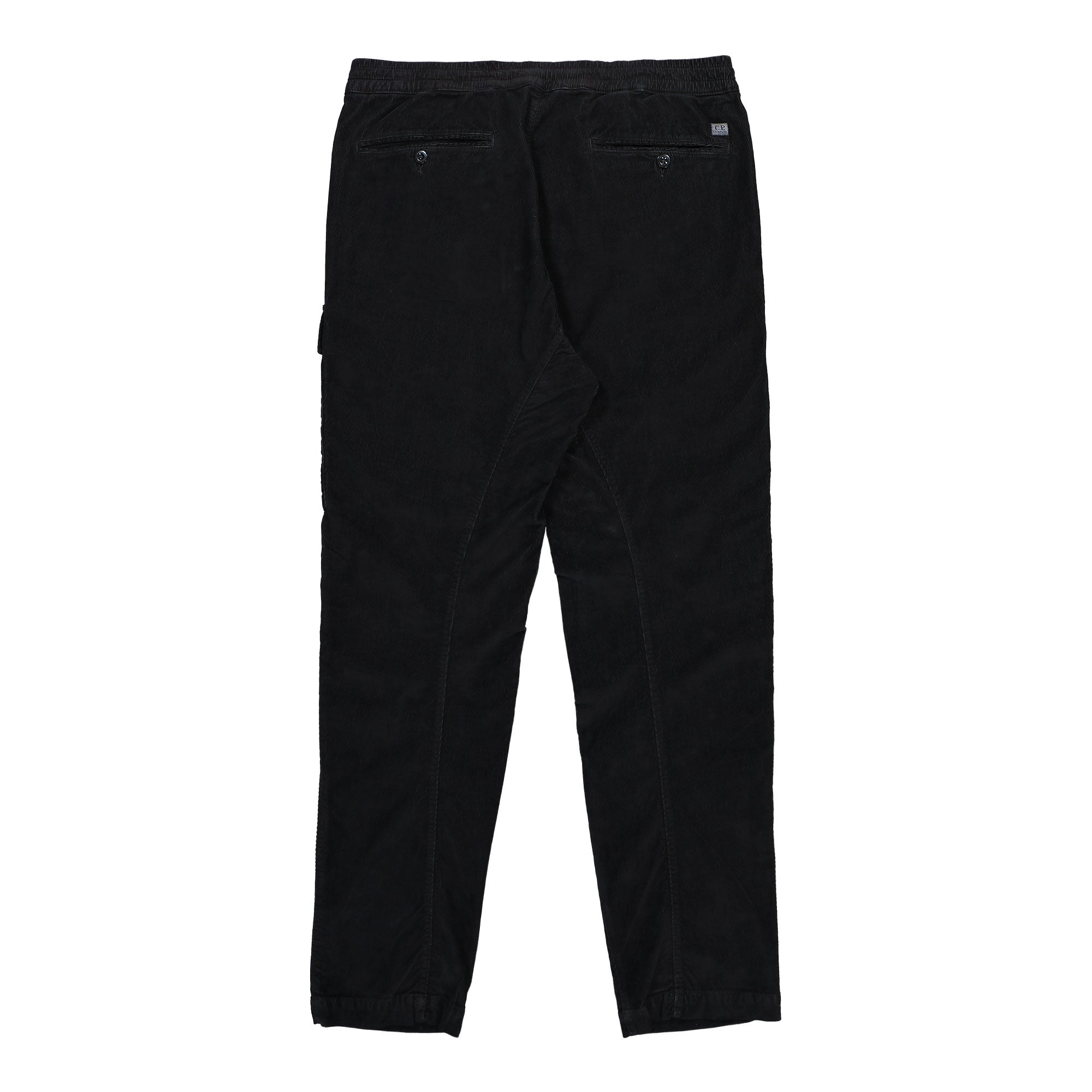 C.P. Company Corduroy Lens Cargo Pant Black Cargo Pant 19CMPA169A-006410O 999 Close-up | Overkill