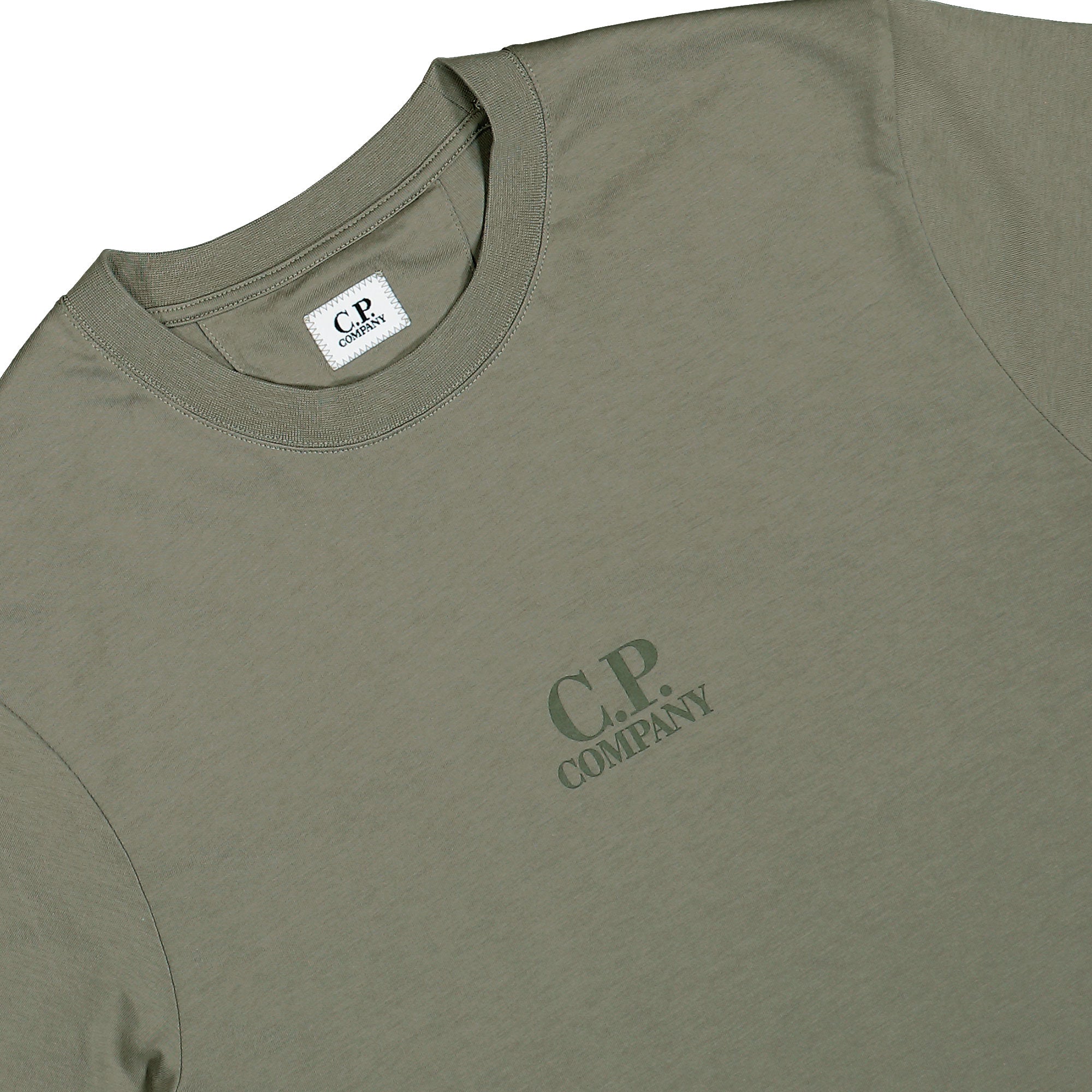 C.P. Company 30/1 Jersey Logo T-Shirt Fallen Rock T-Shirts 19CMTS106A-006586W 356 Detailfoto | Overkill