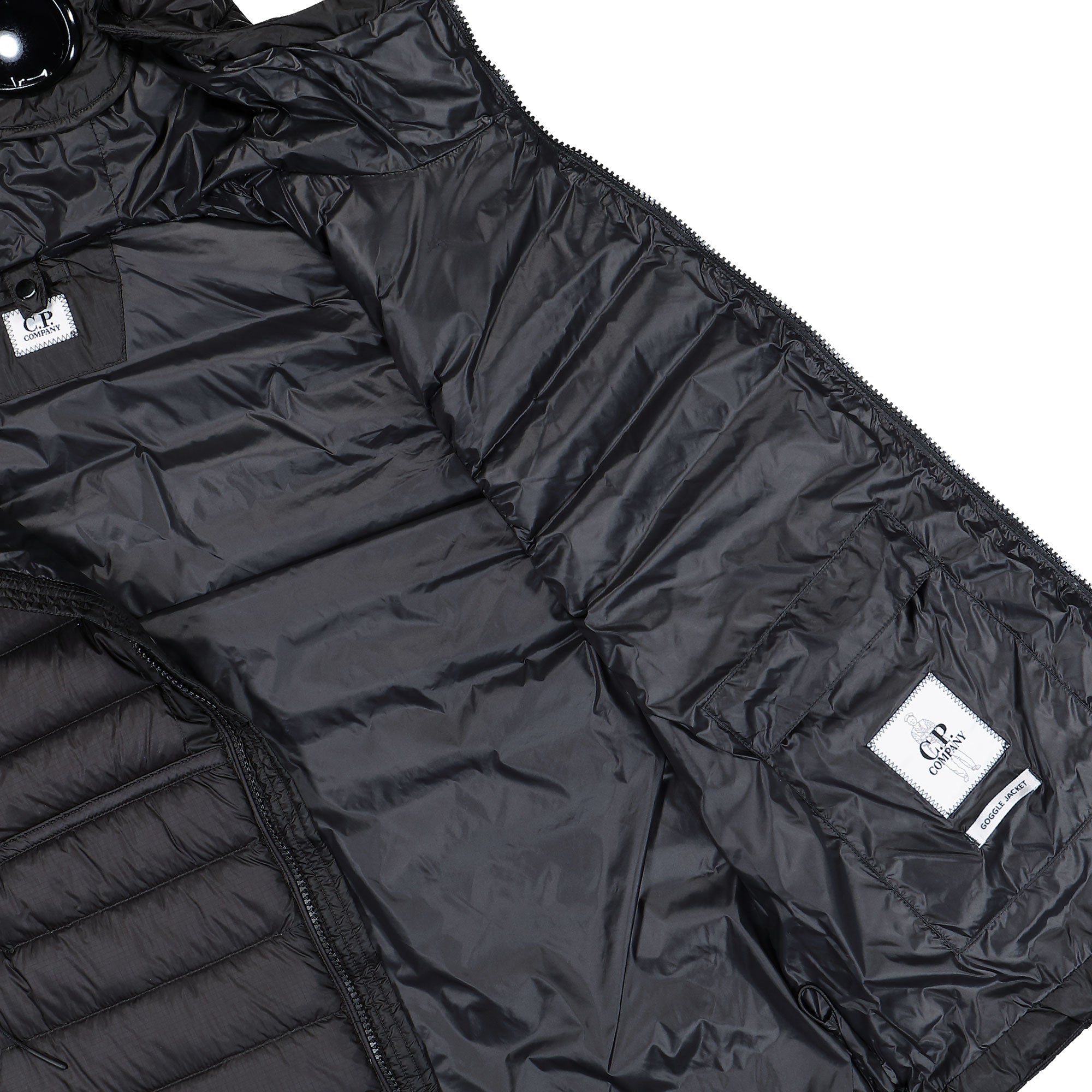 C.P. Company D.D. Shell Goggle Down Gilet Black Vests 19CMVE032A-110416A 999 Detail View 3 | Overkill