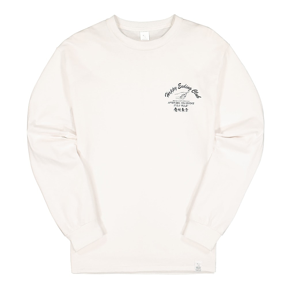 Magic Stick Happy Ending Club Merch Longsleeve Tee White Longsleeves 19FW-MS8-026 | Overkill