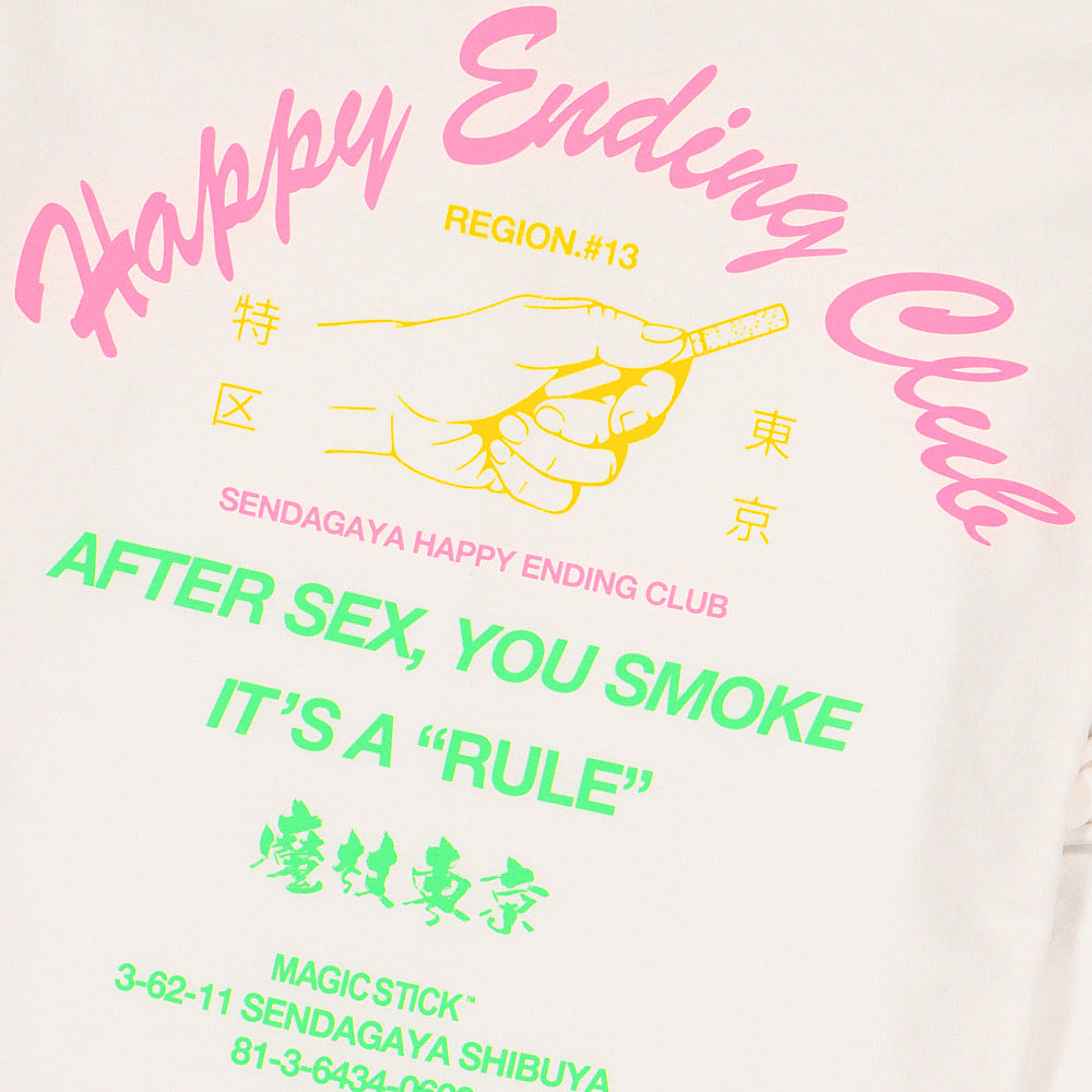 Magic Stick Happy Ending Club Merch Longsleeve Tee White Longsleeves Detail view 1 | Overkill