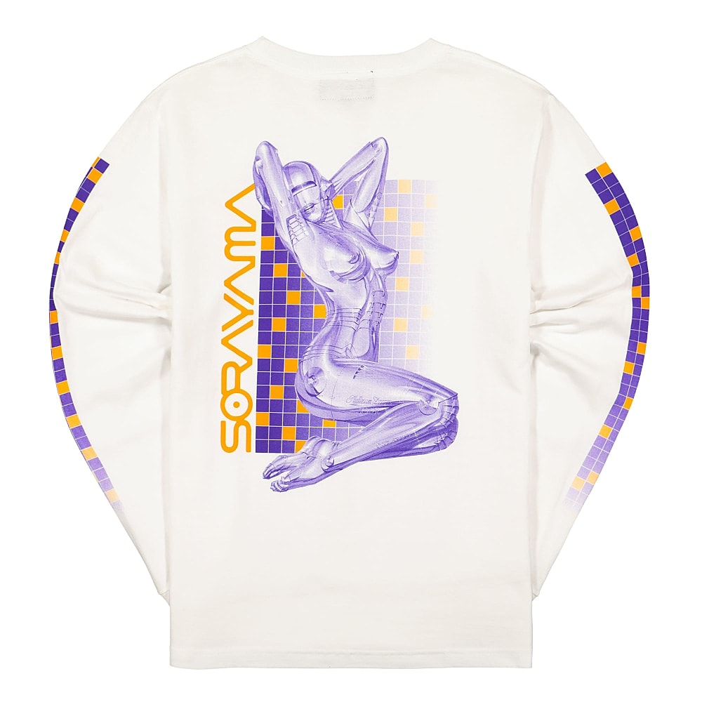 Sorayama Sexy Robot Longsleeve Tee White / Purple Longsleeves Material | Overkill