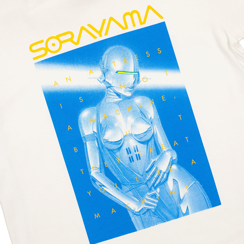 Sorayama Sexy Robot Tee White / Blue T-Shirts Close-up | Overkill