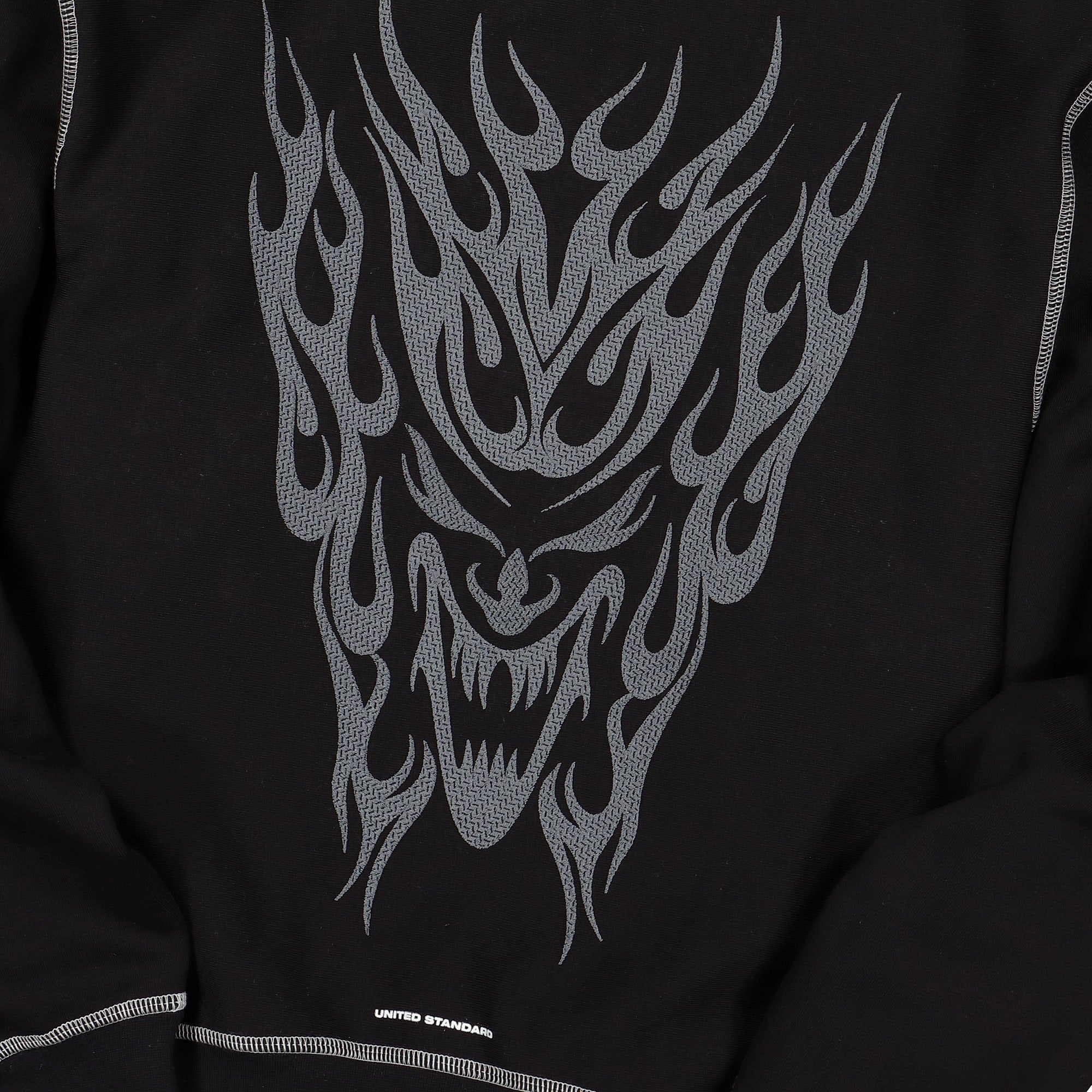 United Standard tribal crewneck Black Sweatshirts Close-up | Overkill