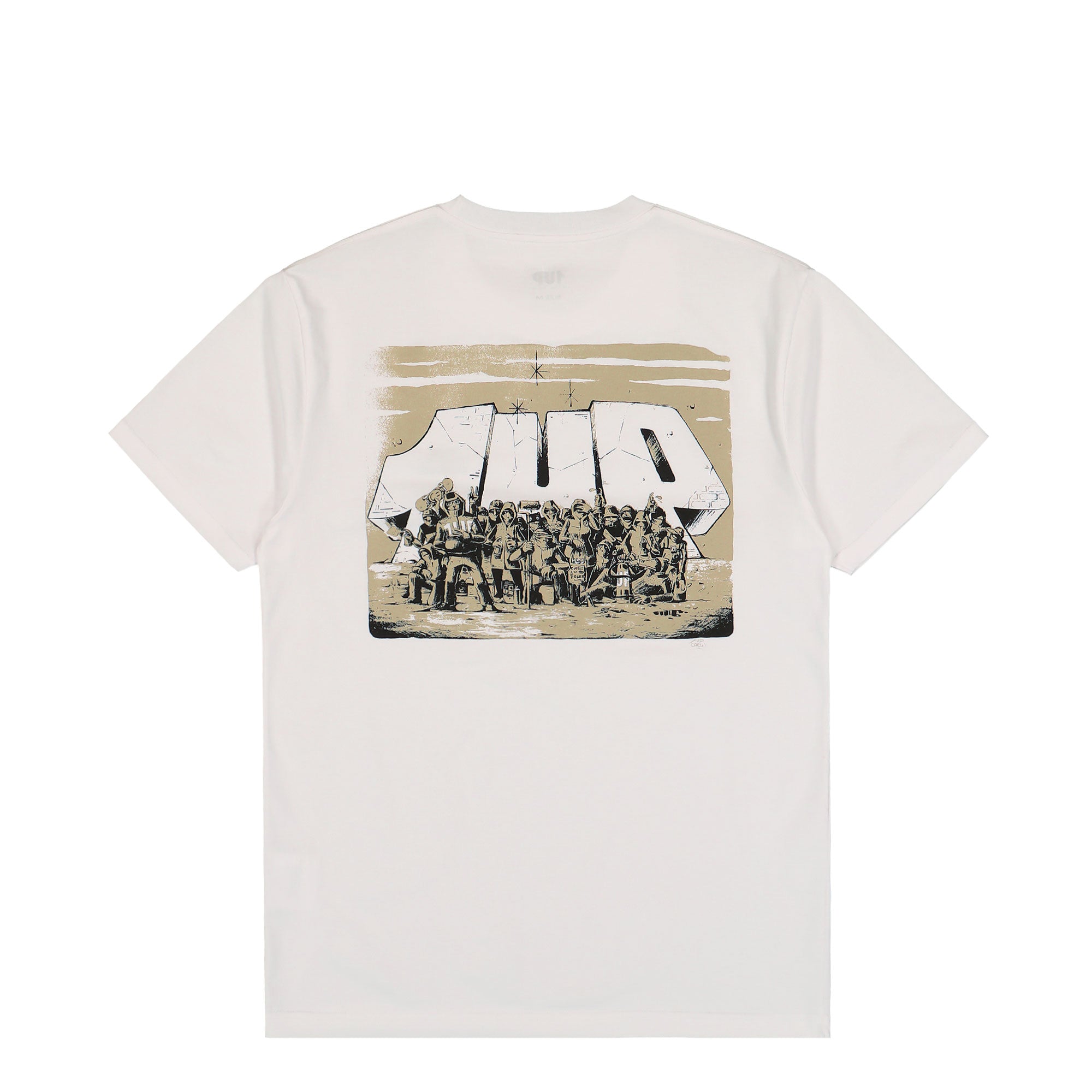 1UP Gang Basic Tee White T-Shirts Close-up | Overkill