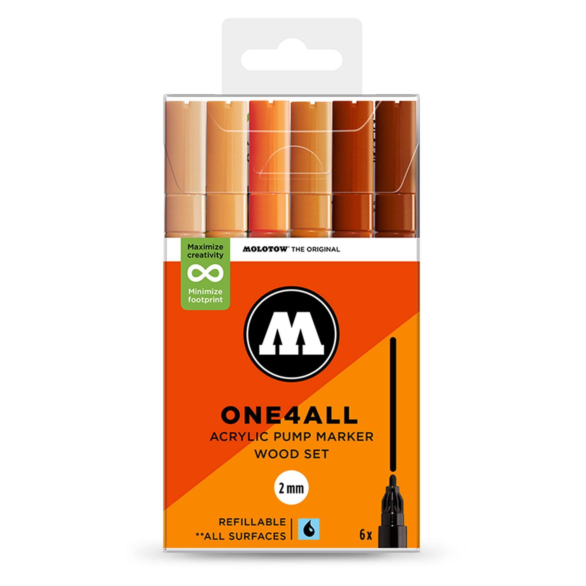 Molotow ONE4ALL 127HS Wood Set Multicolored Marker 200817 | Overkill