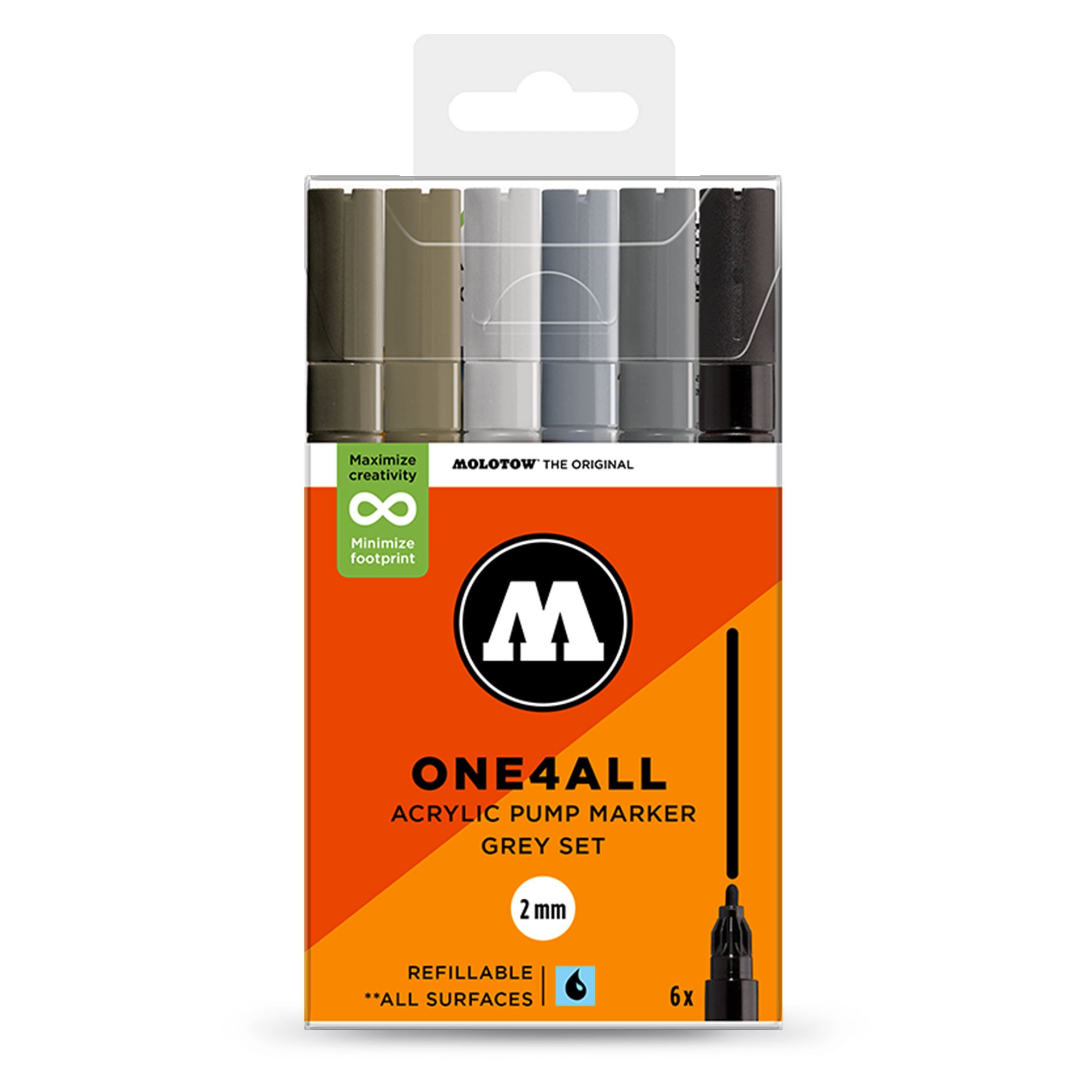 Molotow ONE4ALL 127HS Grey Set Multicolored Marker 200818 | Overkill
