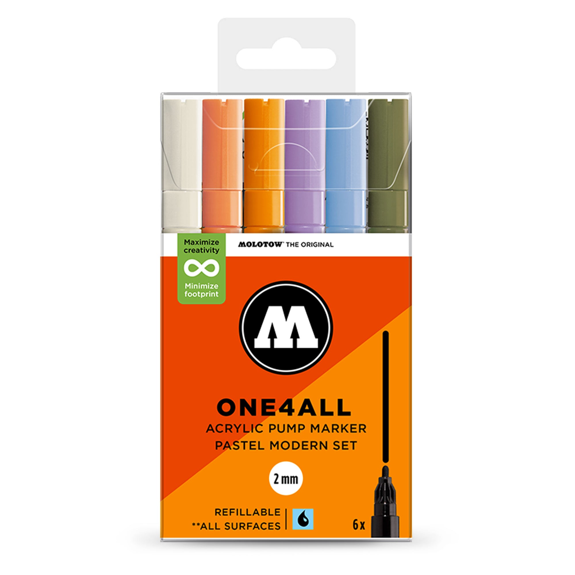 Molotow ONE4ALL 127HS Pastel Modern Set Multicolored Marker 200820 | Overkill