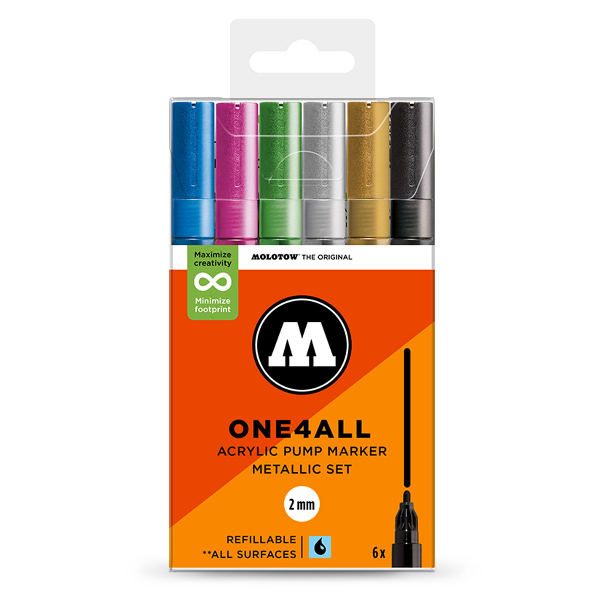 Molotow ONE4ALL 127HS Metallic Set Multicolored Marker 200822 | Overkill