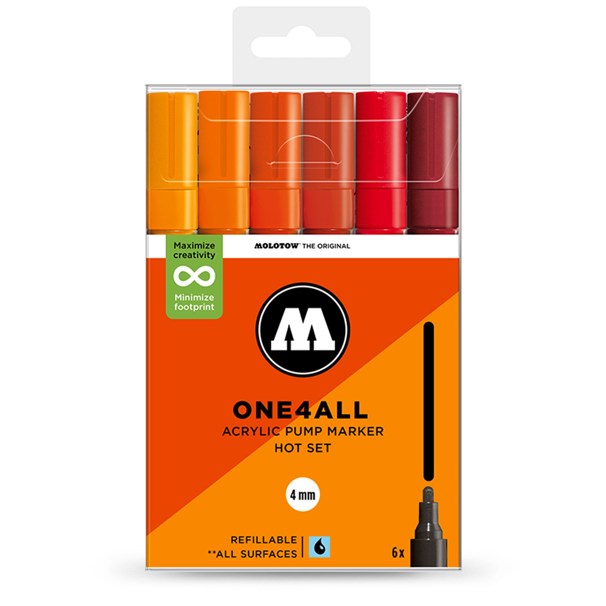 Molotow ONE4ALL 227HS Hot Set Multicolored Marker 200831 | Overkill