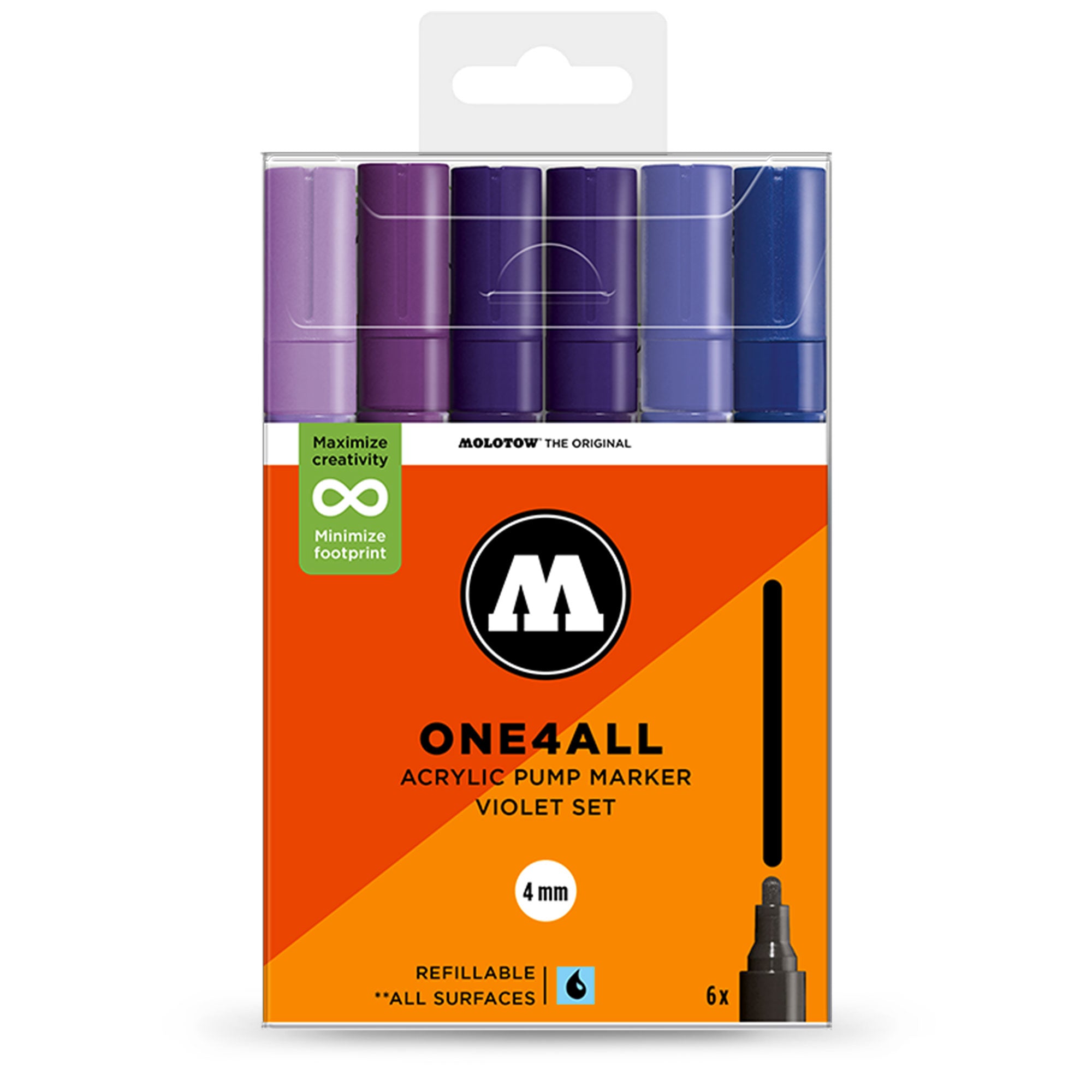 Molotow ONE4ALL 227HS Violet Set Multicolored Marker 200833 | Overkill