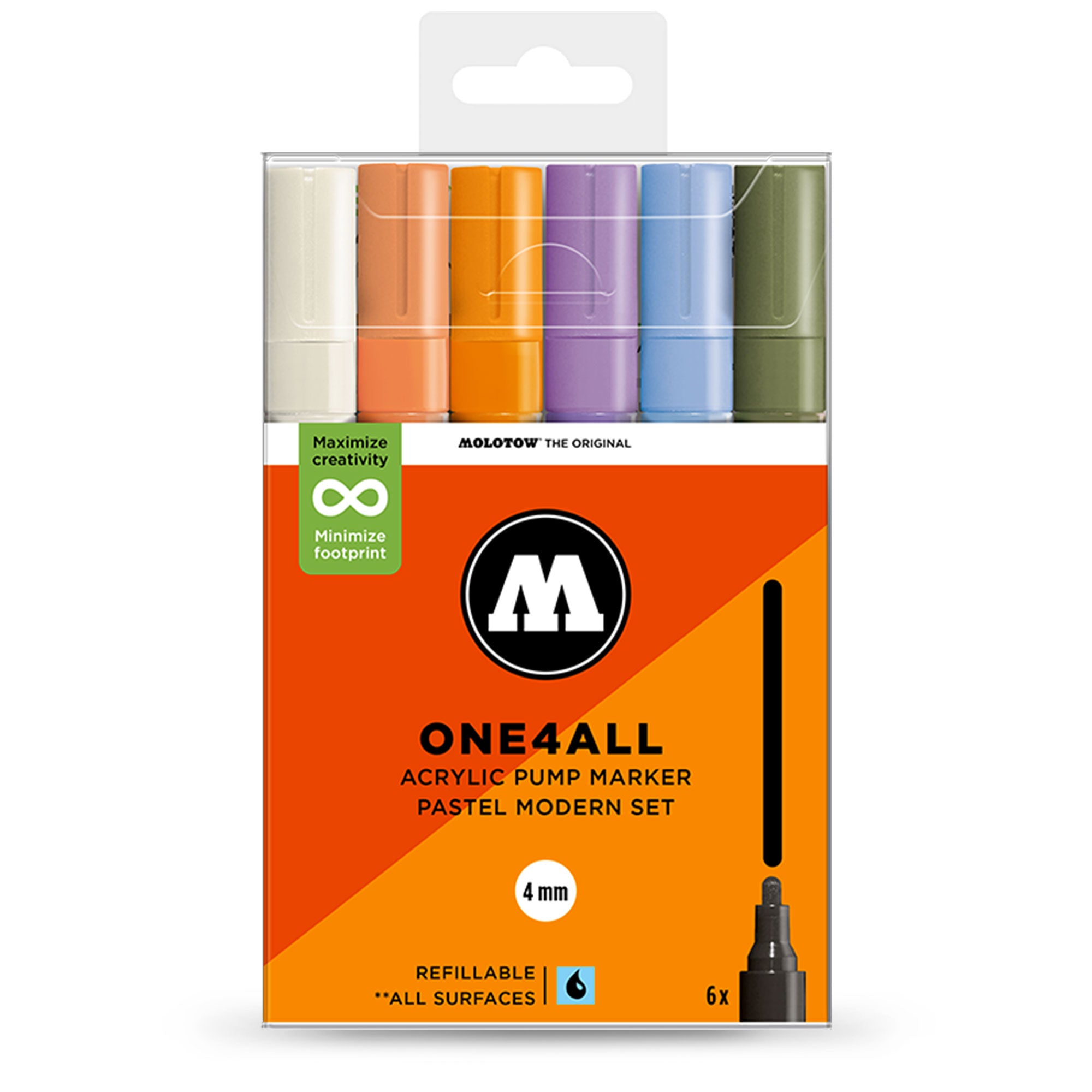 Molotow ONE4ALL 227HS Pastel Modern Set Multicolored Marker 200840 | Overkill