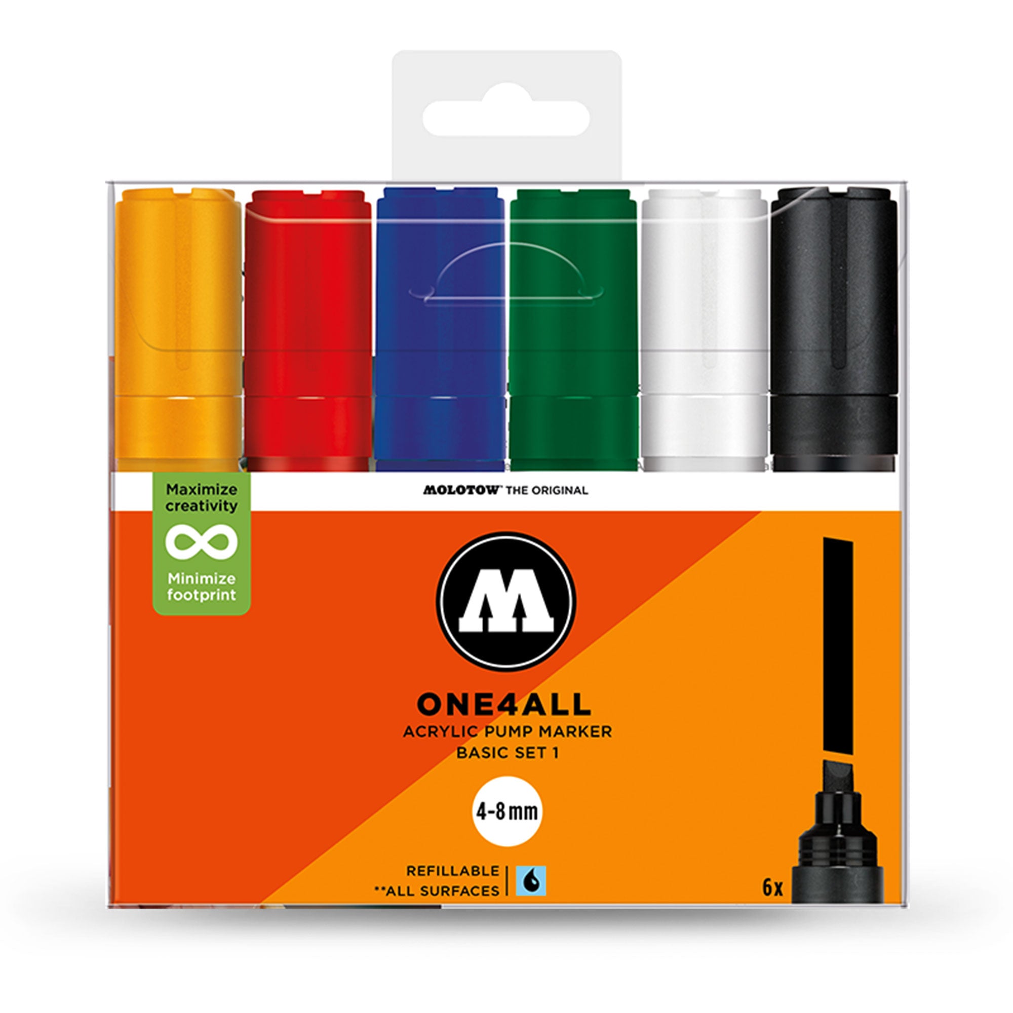 Molotow ONE4ALL 327HS Basic Set 1 Multicolored Marker 200870 | Overkill