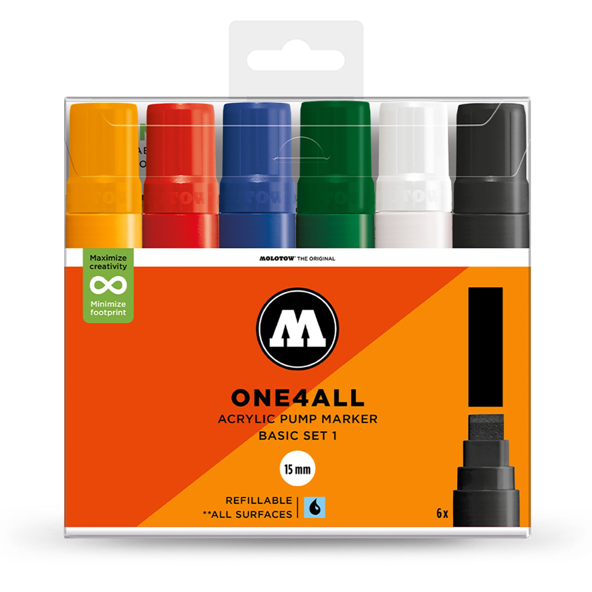 Molotow ONE4ALL 627HS Basic Set 1 Multicolored Marker 200880 | Overkill