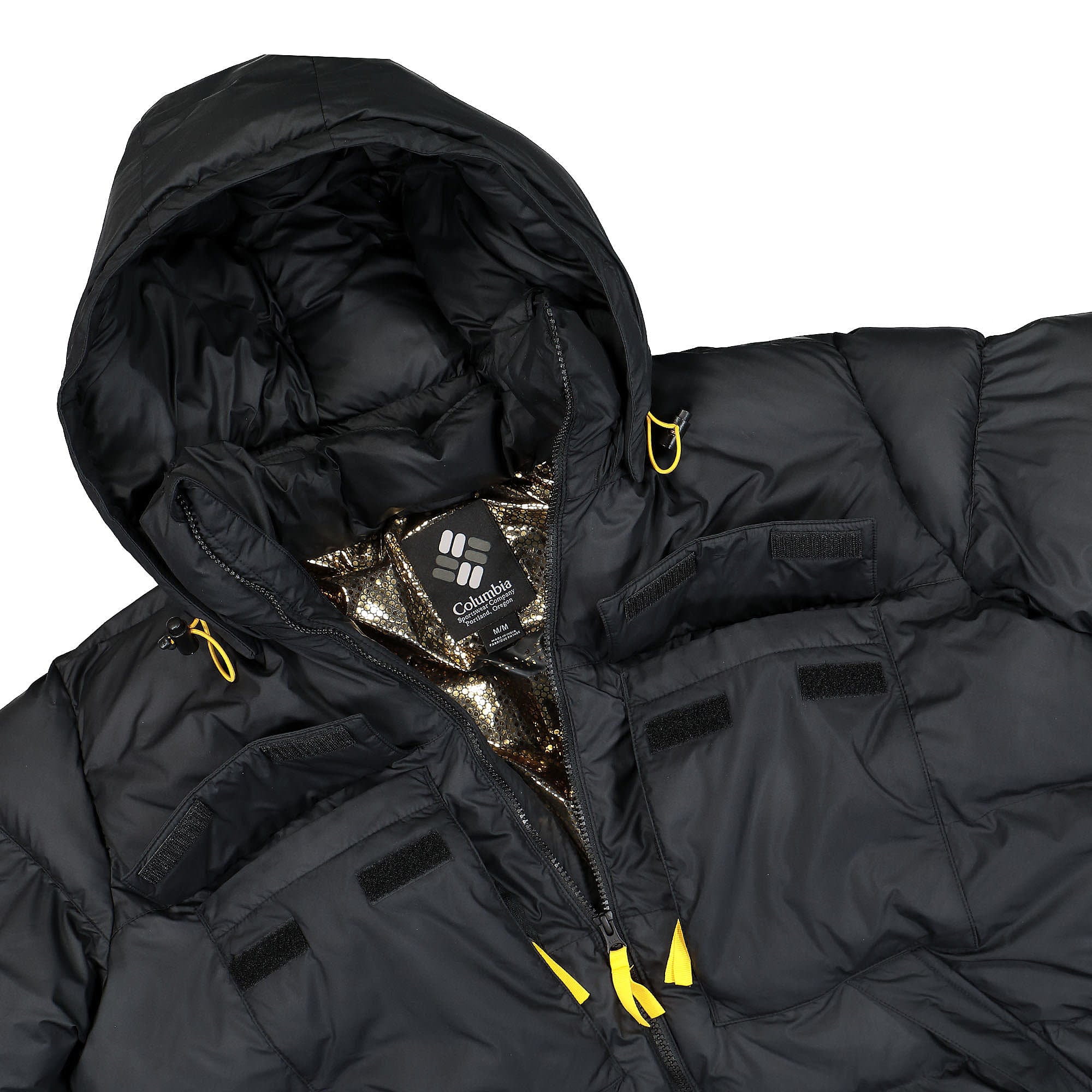 Columbia Ballistic Ridge Oversized Puffer Black Puffer Jackets Close-up | Overkill