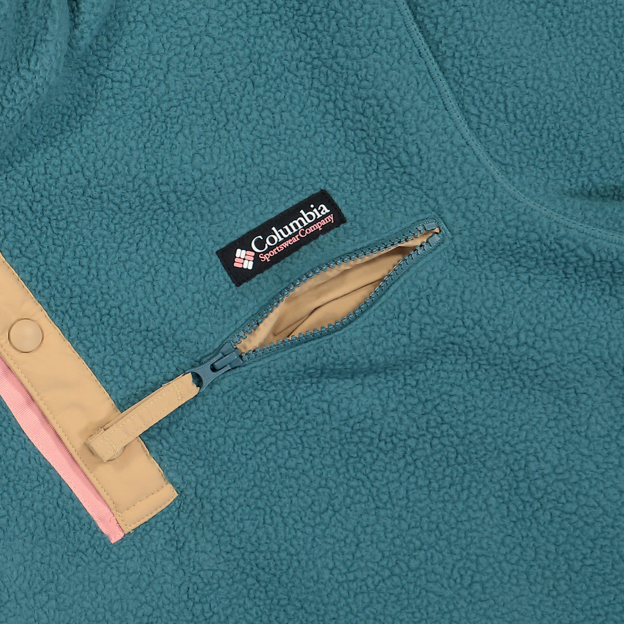 Columbia W Helvetia Cropped Half Snap Fleece Cloudburst / Canoe / Salmon Rose Sweatshirts Detailfoto | Overkill