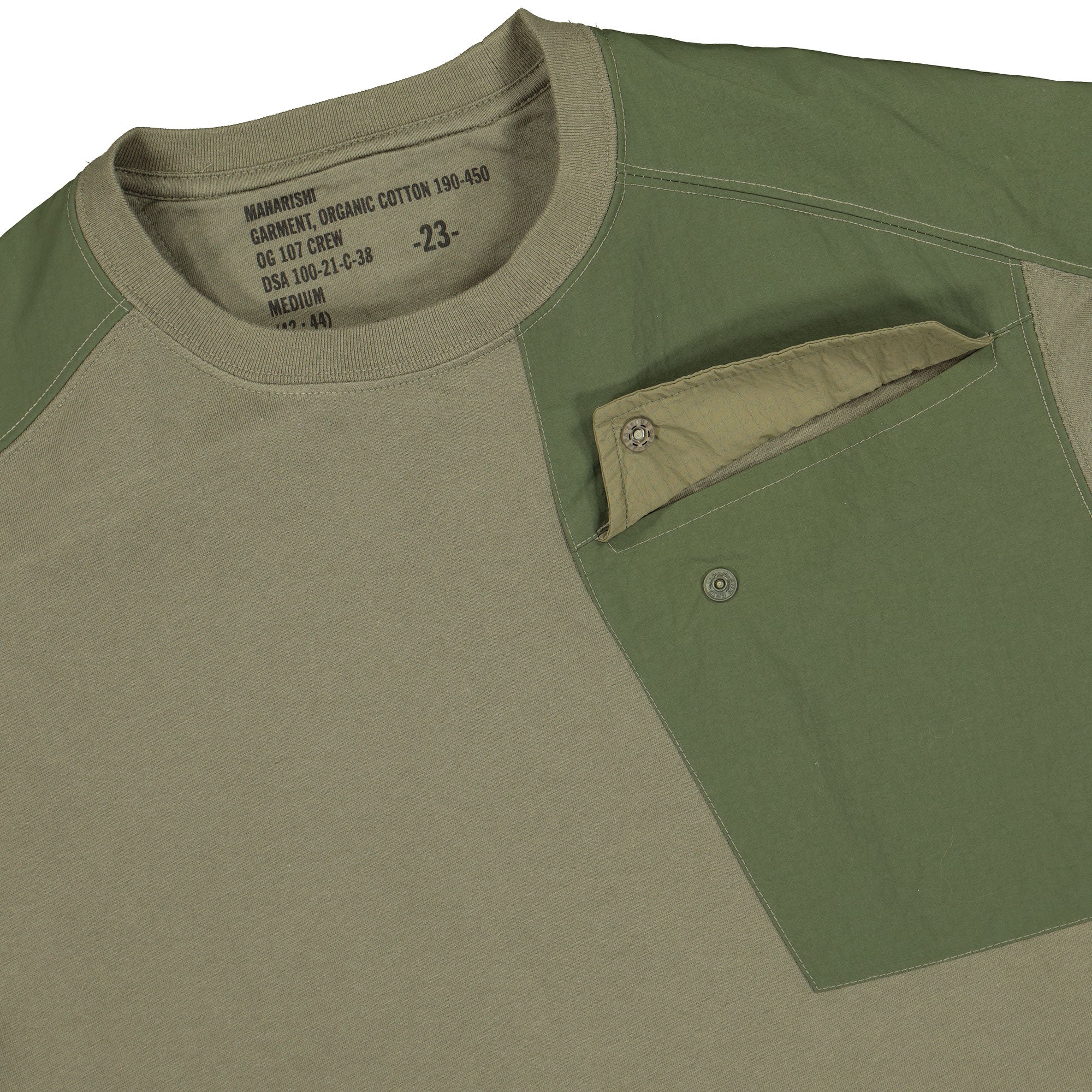 Maharishi Riverine 2.0 Tech T-Shirt Olive T-Shirts 2022 Detailfoto | Overkill