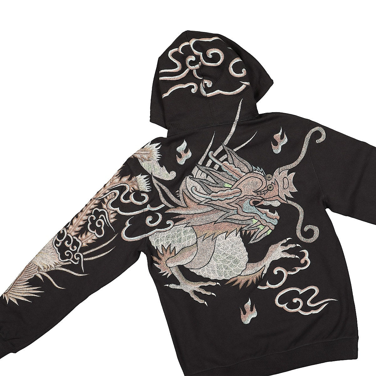 Maharishi Pearl Dragon Hooded Sweater Black Hoodies Detail view 1 | Overkill