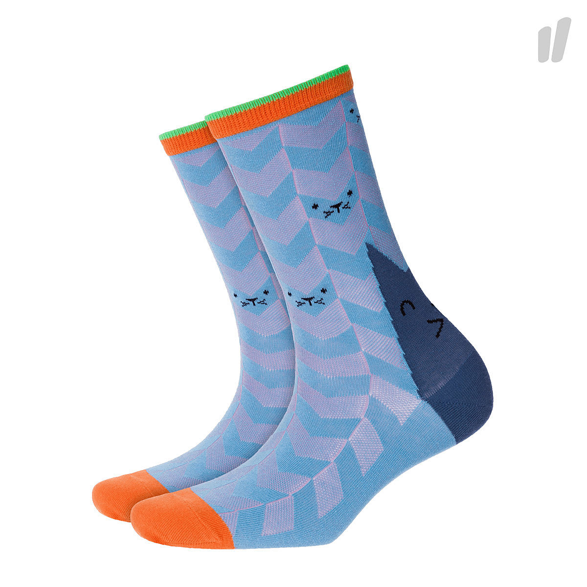 Burlington Wmns Catface Socks Light Blue Socks 20614 / 6254 | Overkill