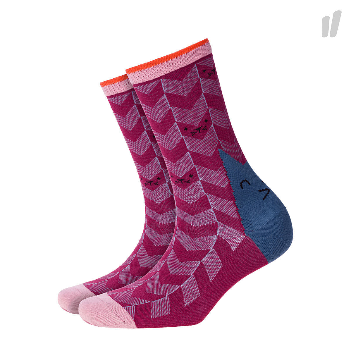 Burlington Wmns Catface Socks Bordeaux Socks 20614 / 8236 | Overkill
