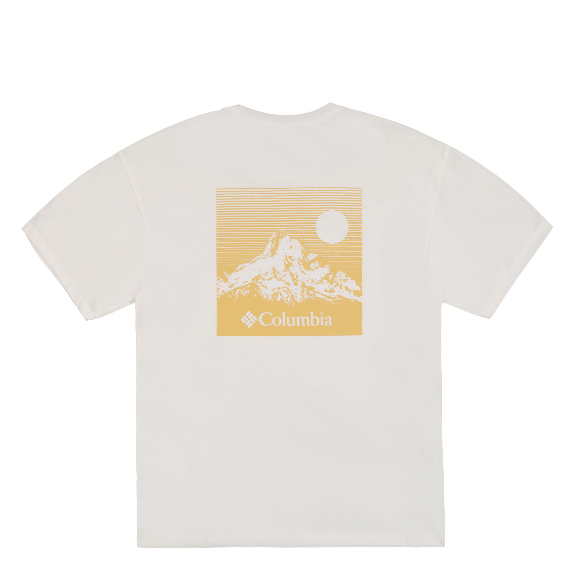 Columbia Black Butte™ Graphic Tee White, Linear View T-Shirts Close-up | Overkill