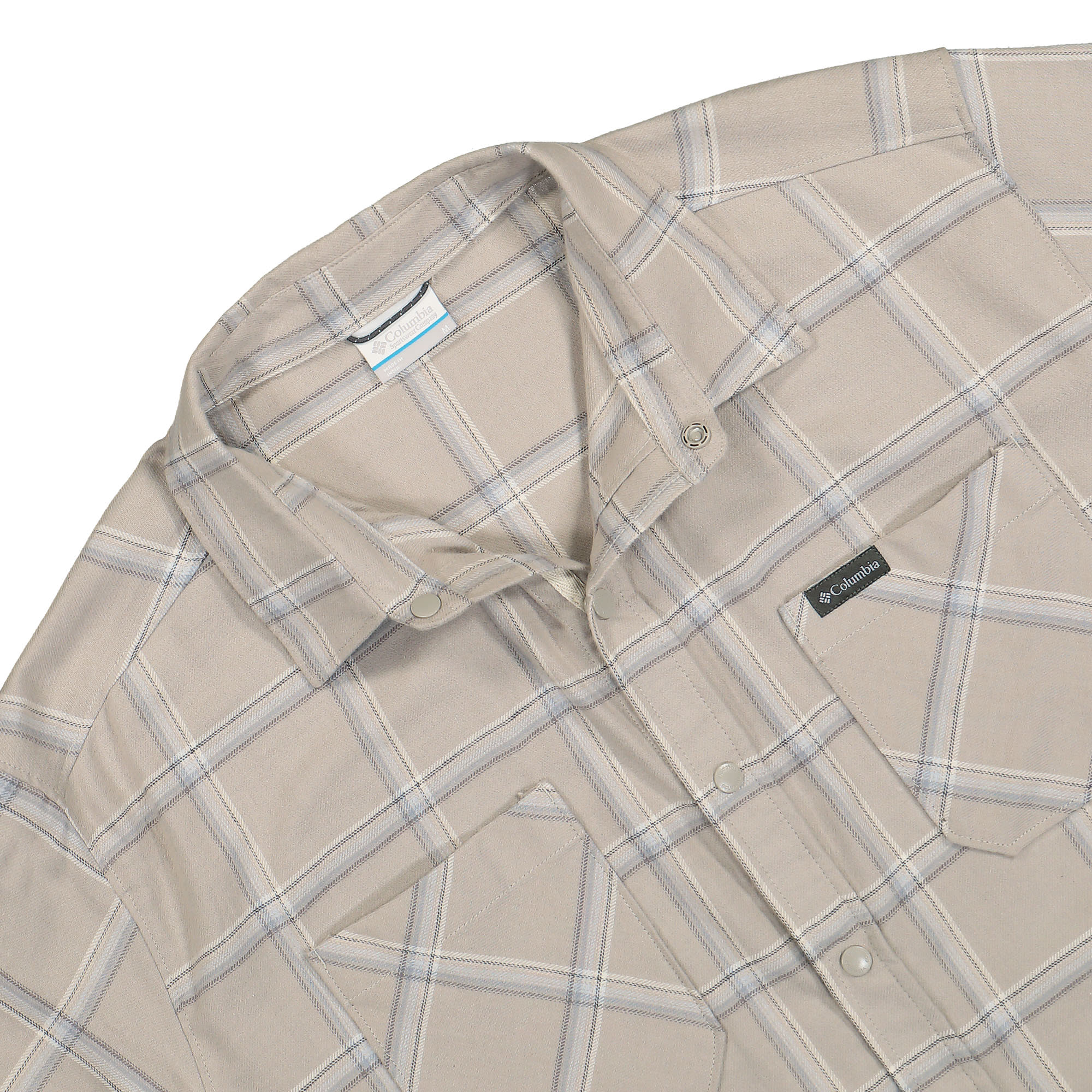 Columbia Landroamer Woven Long Sleeve Shirt Flint Grey Shirts Close-up | Overkill