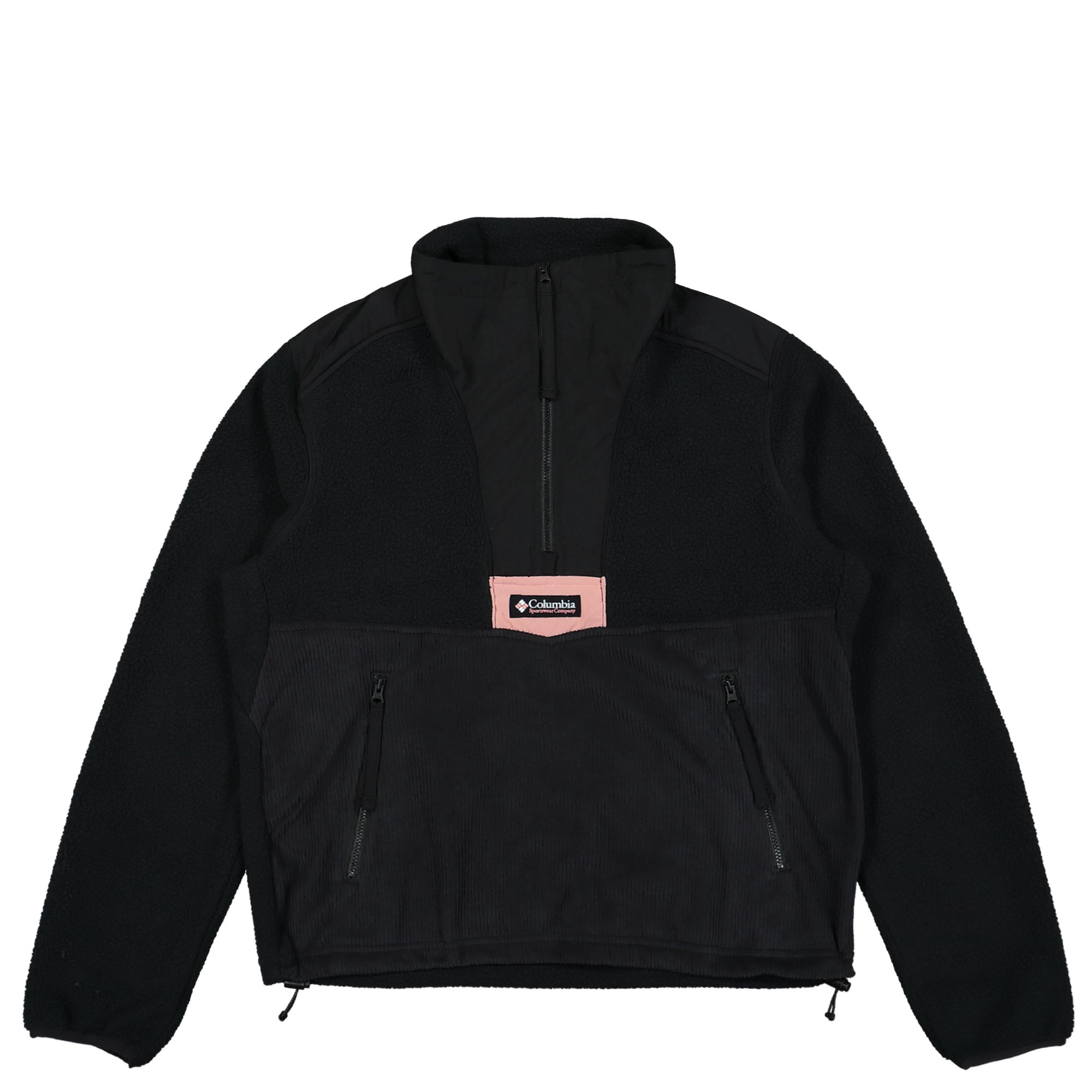 Columbia W Riptide Half Zip Fleece Black / Salmon Rose Sweatshirts 2074551010 | Overkill