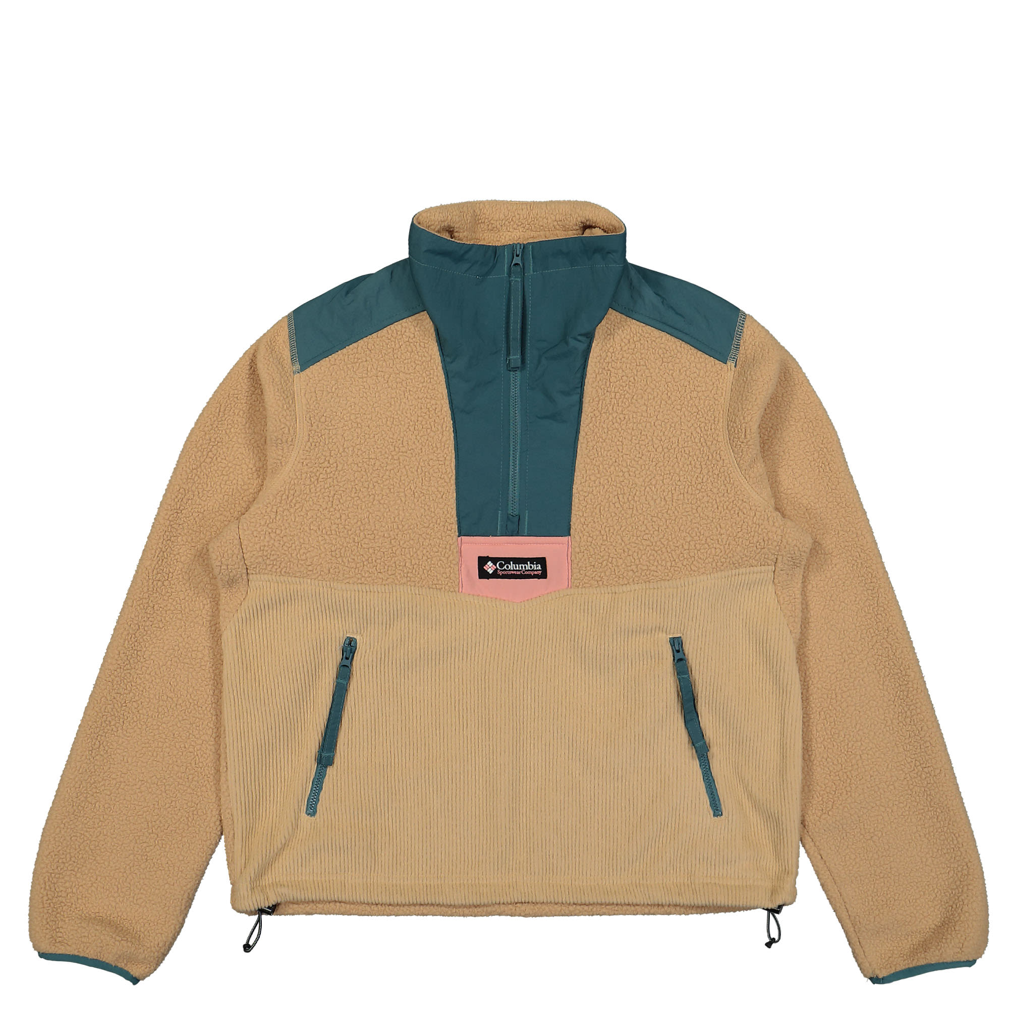 Columbia W Riptide Half Zip Fleece Canoe / Cloudburst / Salmon Rose Sweatshirts 2074551262 | Overkill