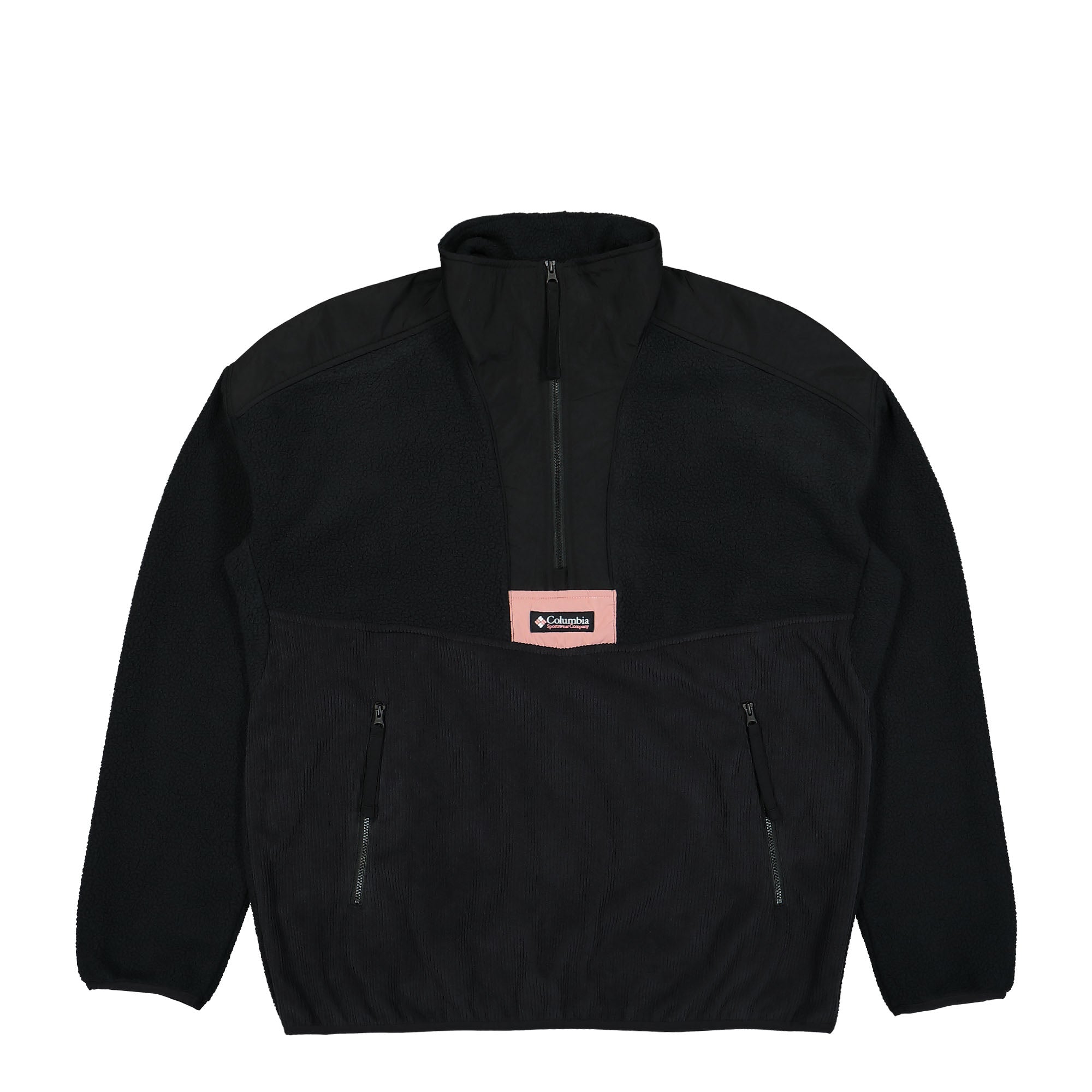 Columbia Riptide Half Zip Fleece Black / Salmon Rose Fleece Jackets 2074561010 | Overkill