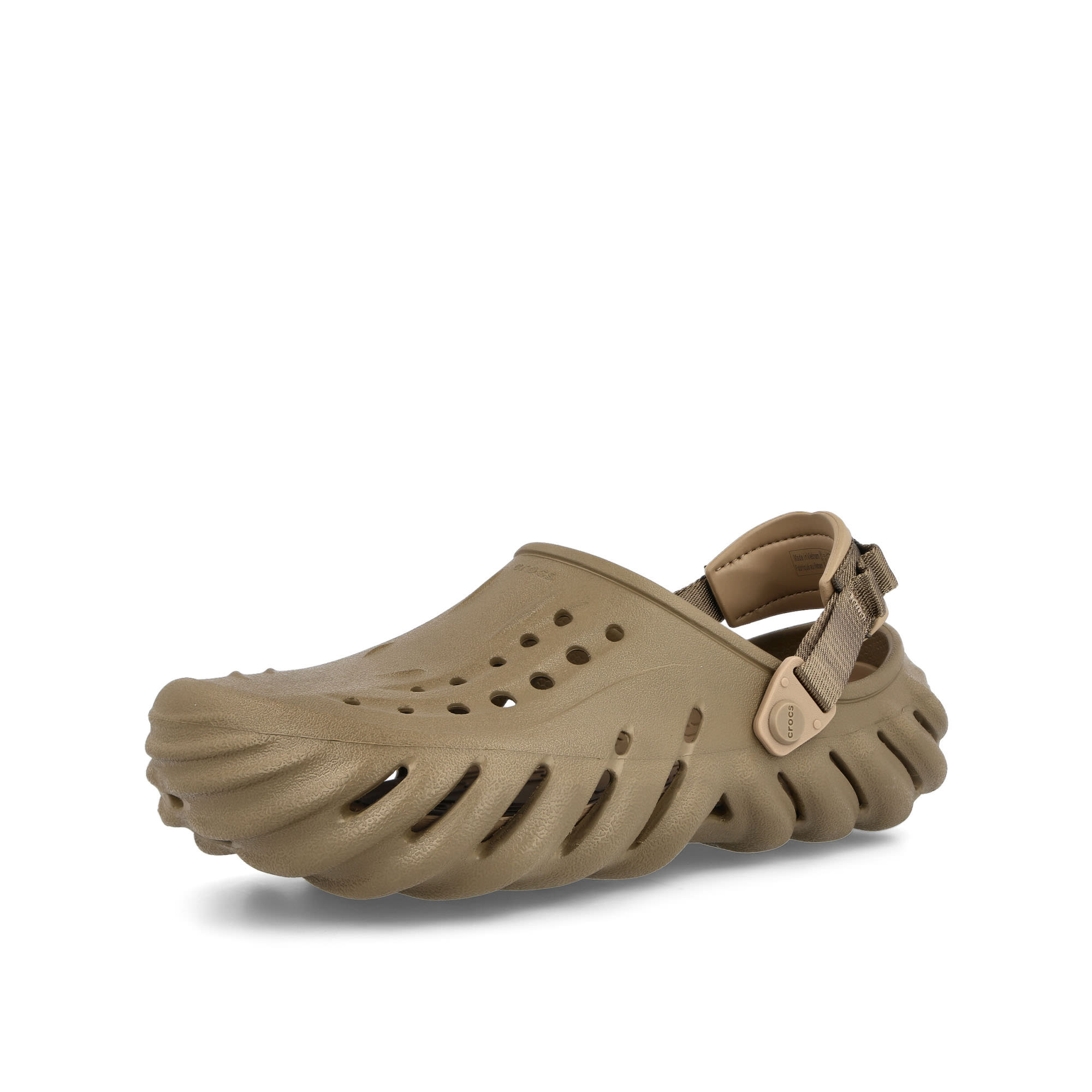 Crocs Echo Clog Khaki Slides, Sandals & Slippers Close Up | Overkill