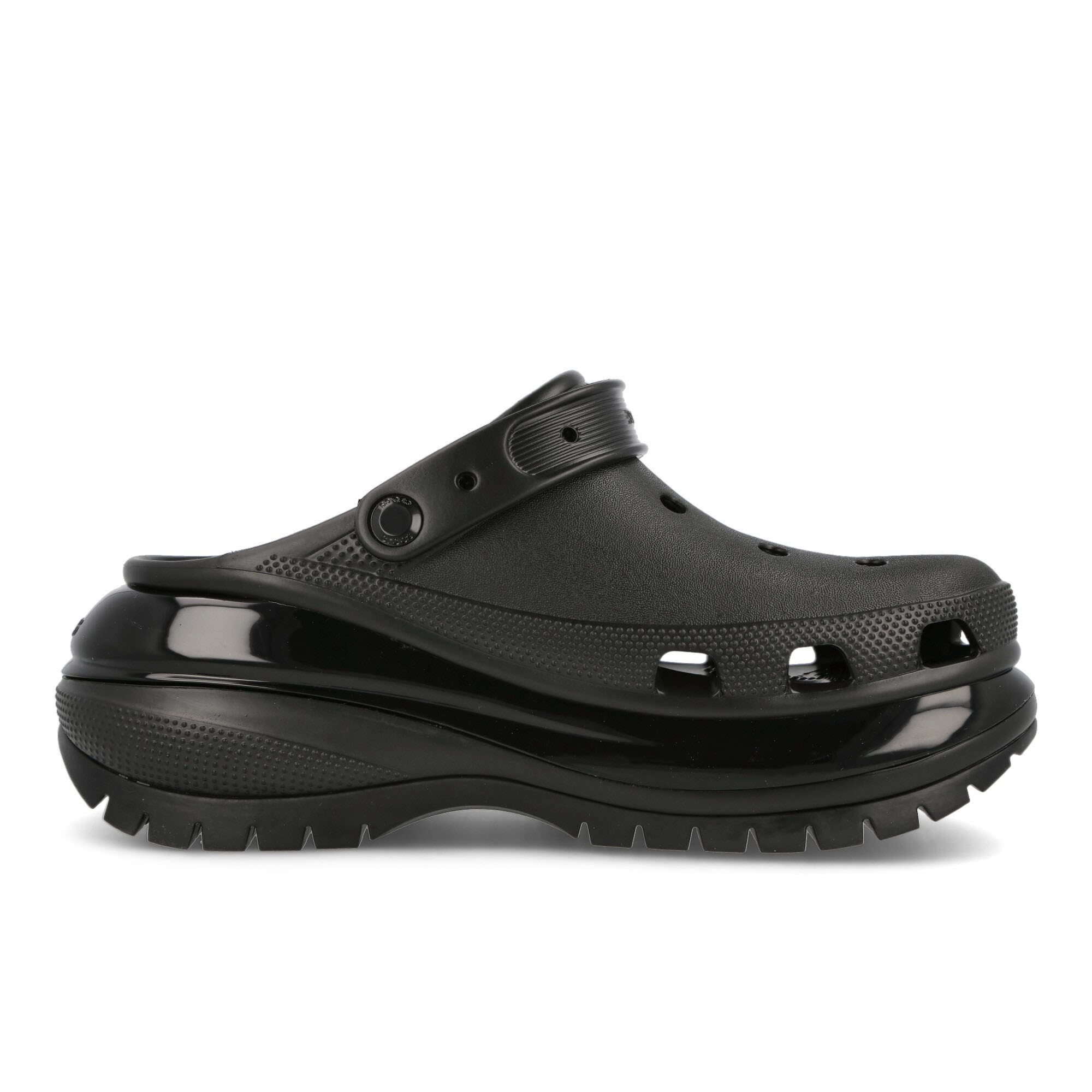 Crocs Classic Mega Crush Clog Black Slides, Sandals & Slippers Silhouette | Overkill