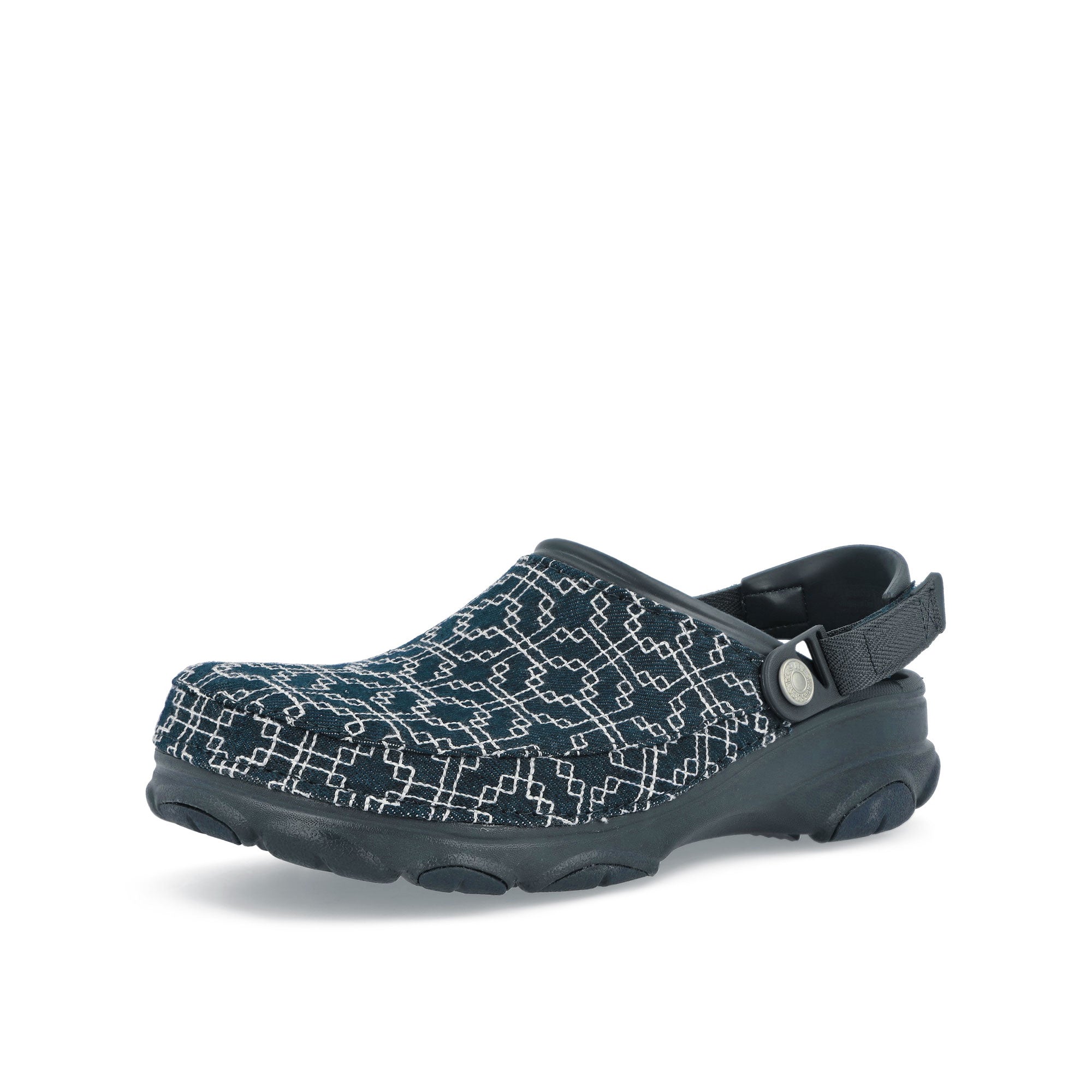 Crocs Levi's x Crocs All Terrain Clog Navy Slides, Sandals & Slippers Close Up | Overkill