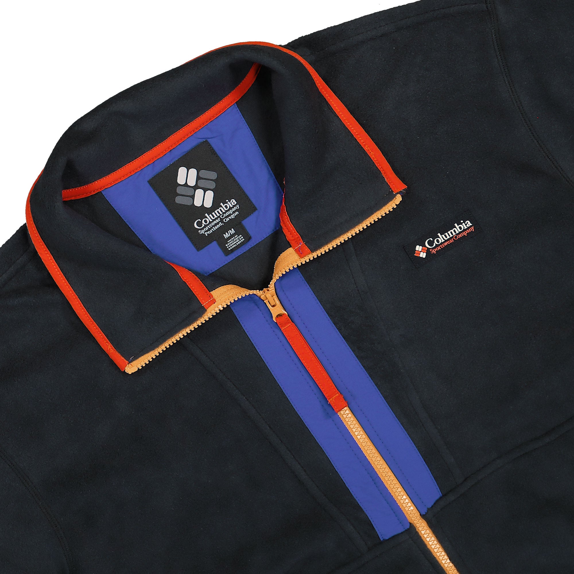 Columbia Backbowl II Full Zip Fleece Jacket Black Fleece Jackets Close-up | Overkill