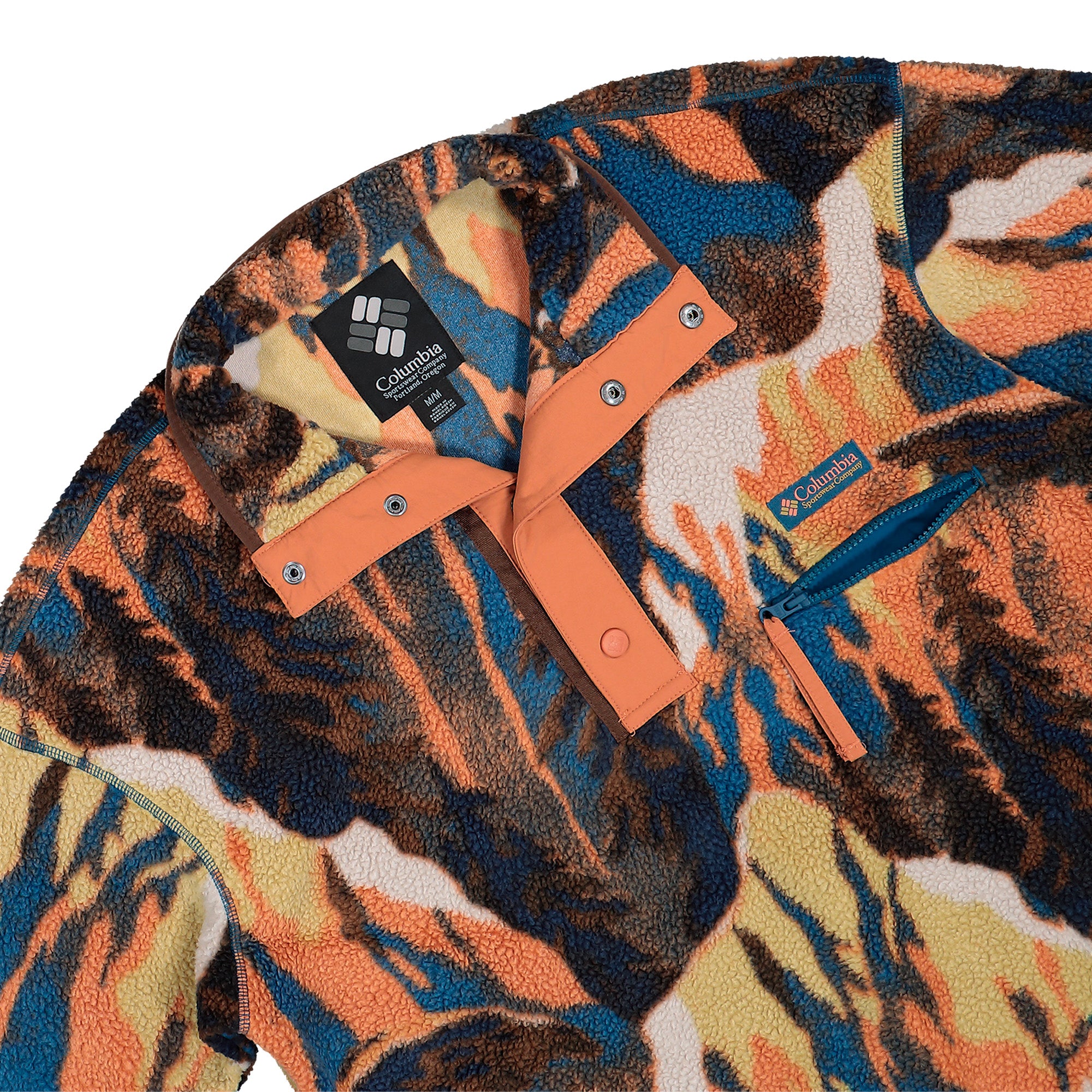 Columbia Helvetia II Printed Half Snap Fleece Teak Brown Sweatshirts 2098461235 Detailfoto | Overkill