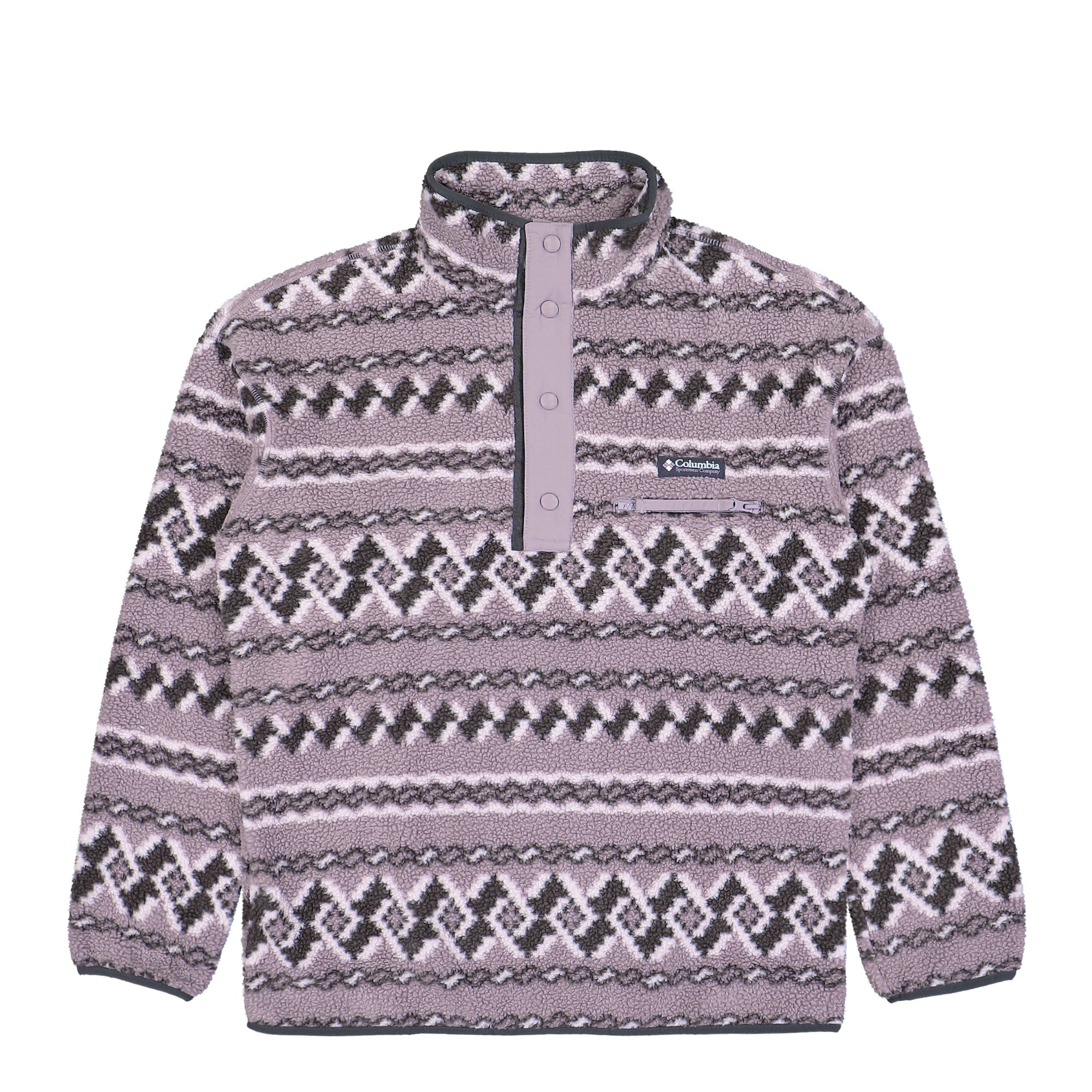 Columbia Helvetia II Printed Half Snap Fleece Shale Purple KnitKnot Sweatshirts 2098461554 | Overkill