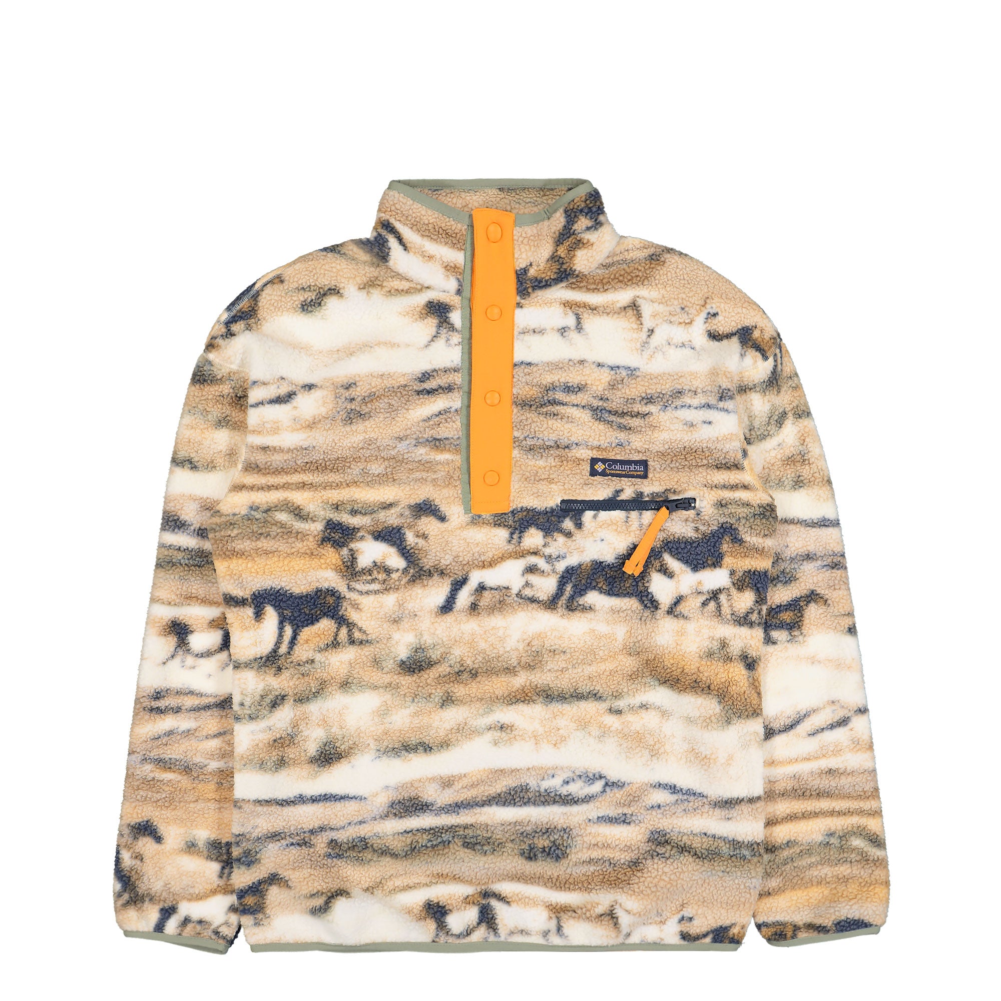 Columbia Helvetia II Printed Half Snap Fleece Lemon Wash Roaming Sweatshirts 2098461758 | Overkill