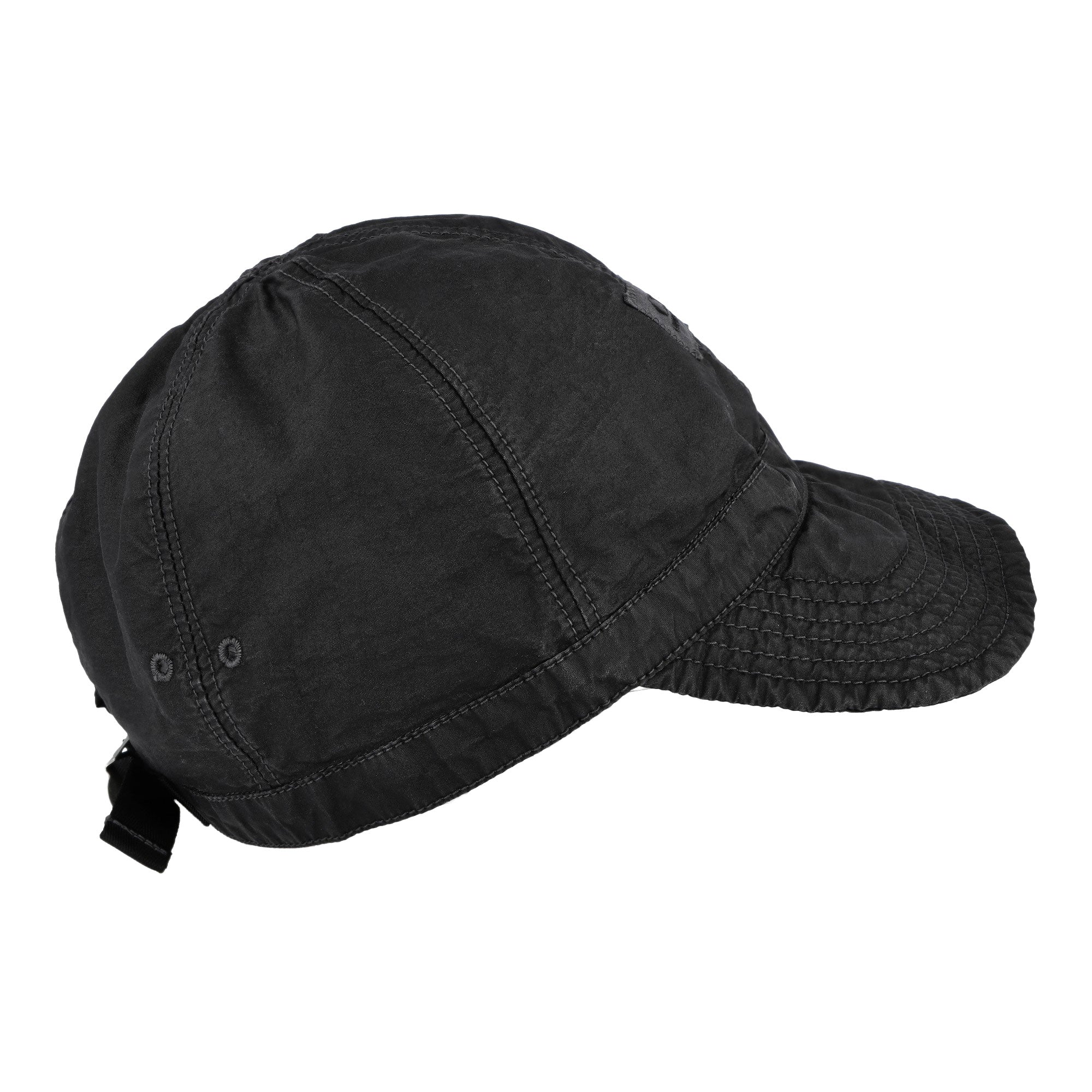 C.P. Company 50 Fili Wax Cap Black Basecap 20CMAC125A-110543D 999 Detailfoto | Overkill