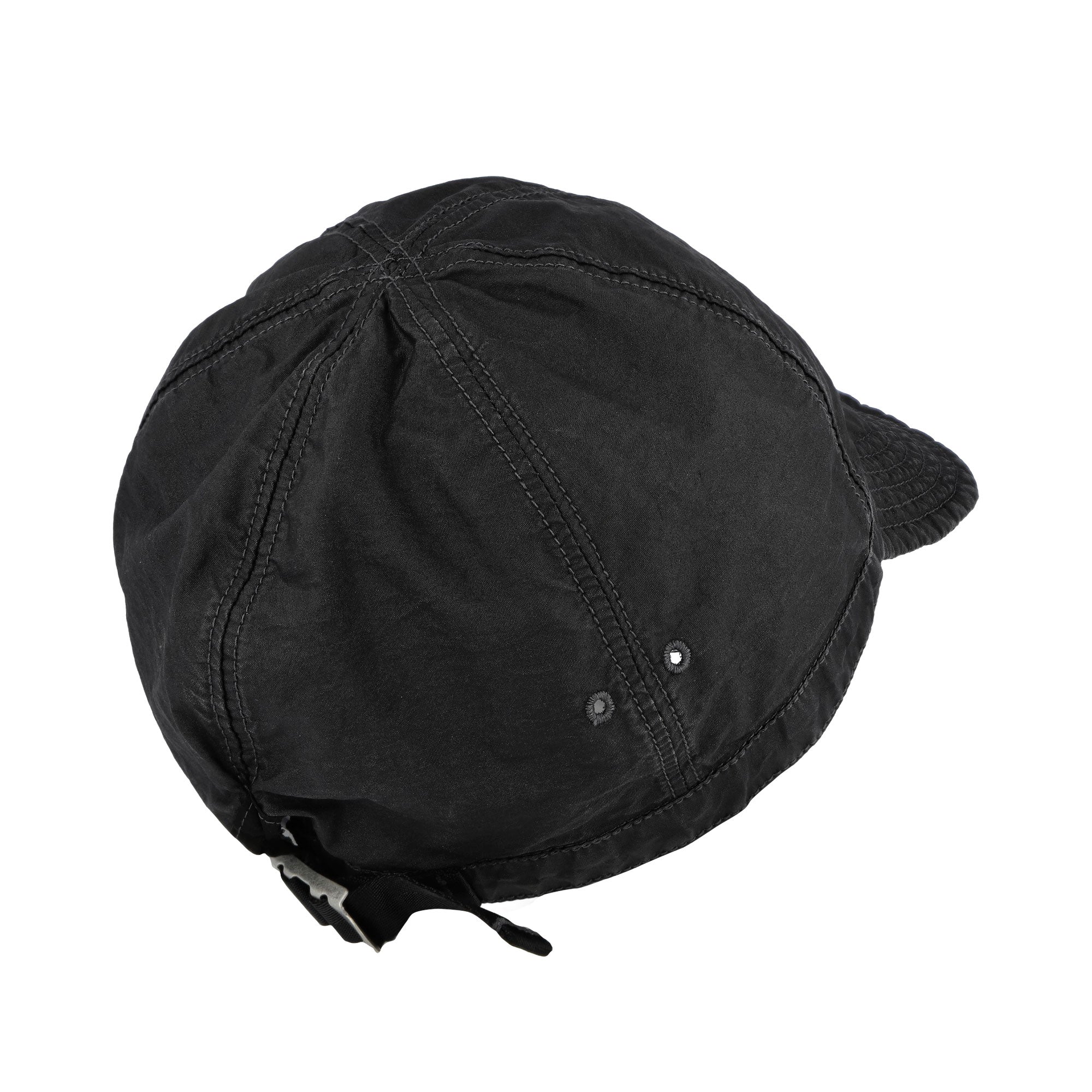 C.P. Company 50 Fili Wax Cap Black Basecap 20CMAC125A-110543D 999 Detail View 2 | Overkill