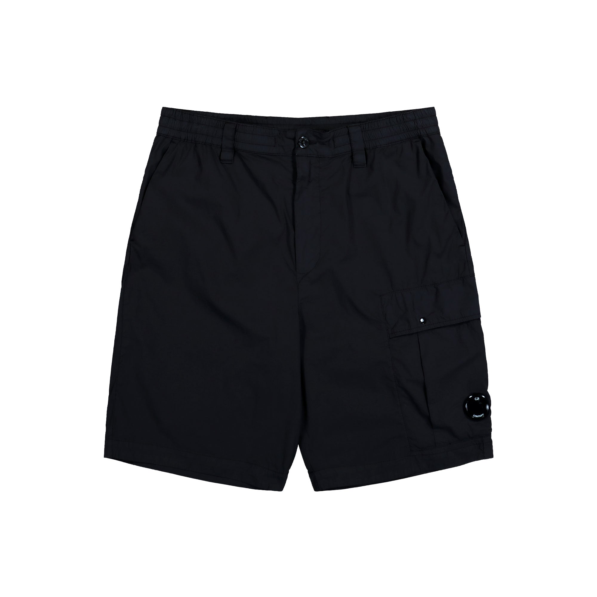 C.P. Company Bermuda Cargo In 50 Fili Stretch Black Shorts 20CMBE254A-006439G 999 | Overkill
