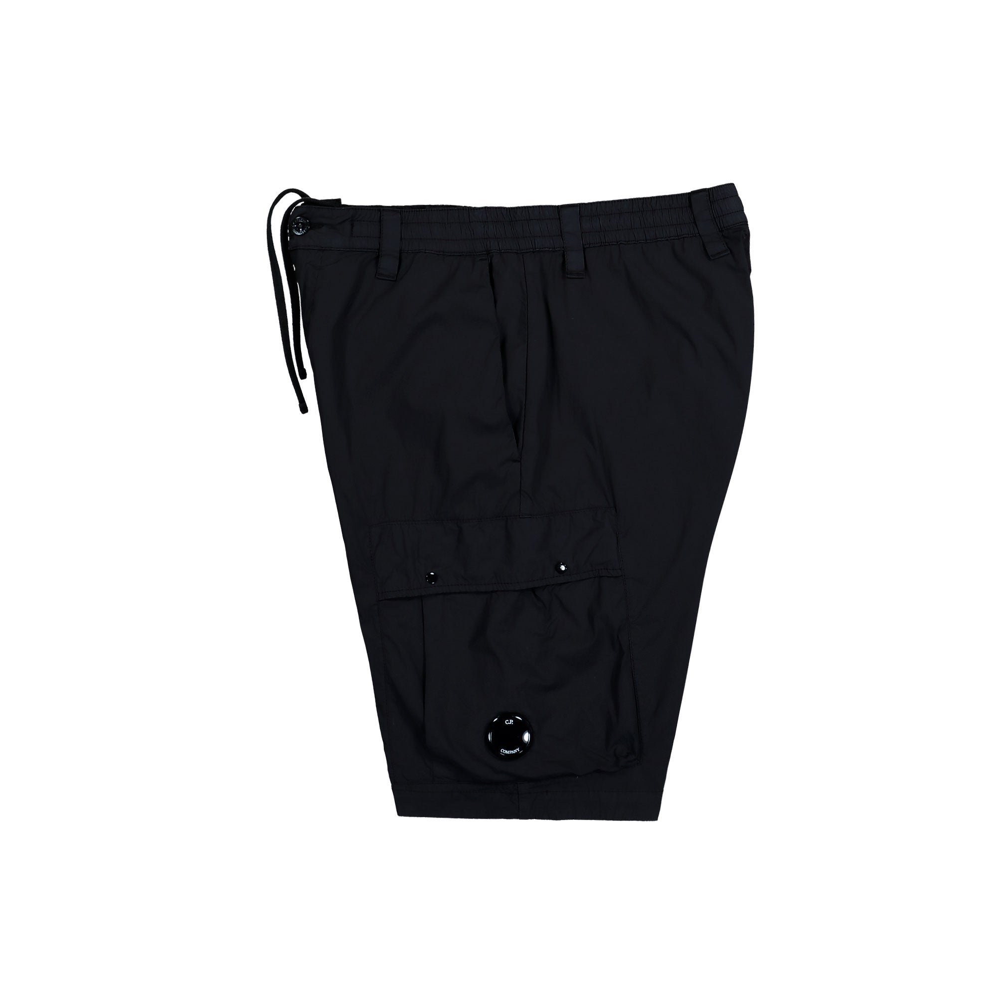 C.P. Company Bermuda Cargo In 50 Fili Stretch Black Shorts 20CMBE254A-006439G 999 Detailfoto | Overkill