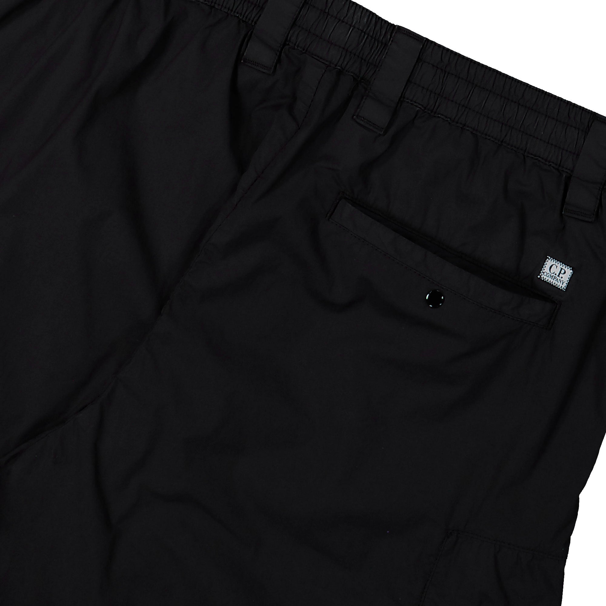 C.P. Company 50 Fili Stretch Lens Cargo Pants Black Cargo Pant 20CMPA255A-006439G 999 Detail View 2 | Overkill