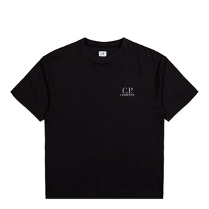 C.P. Company 30/1 Jersey Short Sleeve Logo T-Shirt Black T-Shirt 20CMTS086A-005100W 999 | Overkill